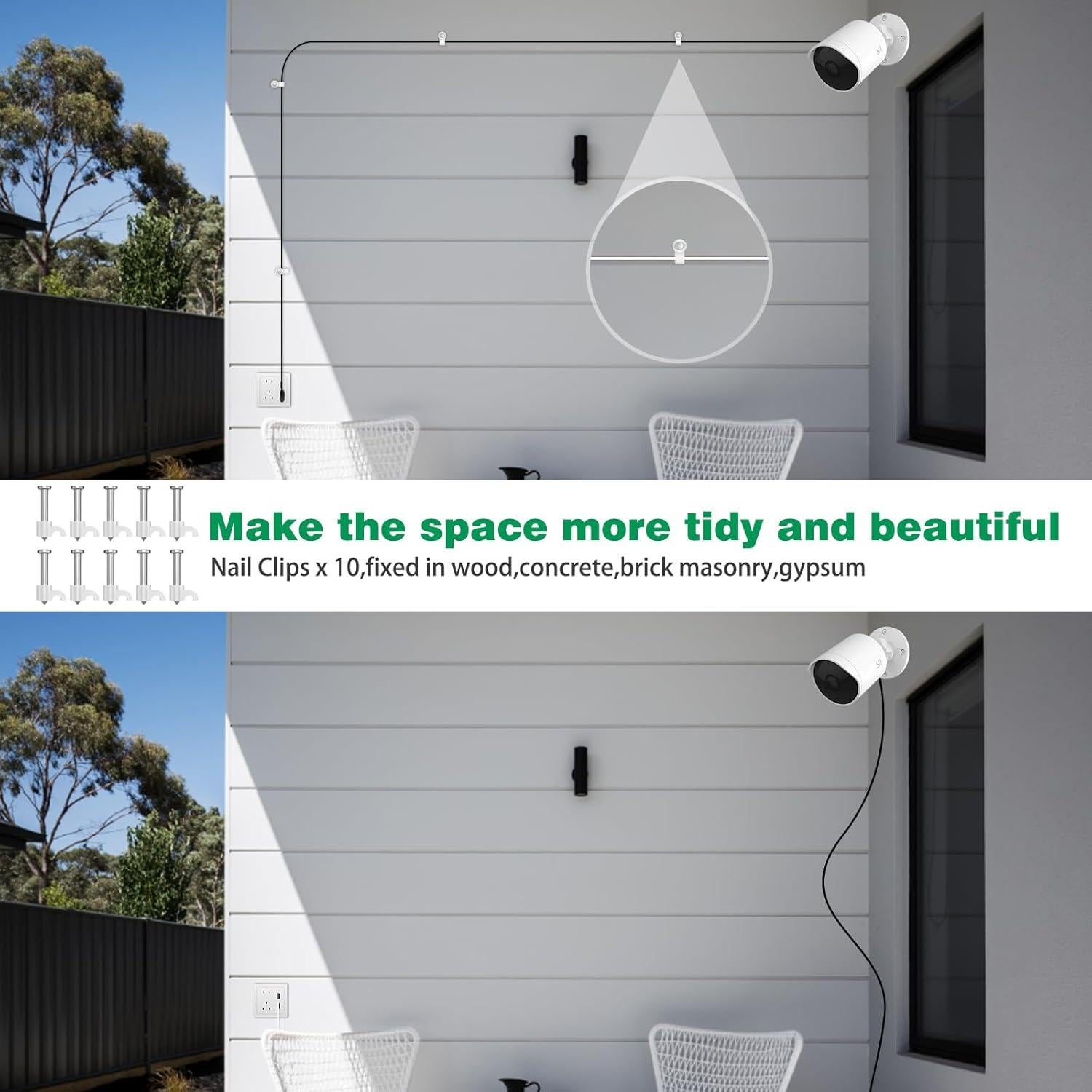 Cable de Extensión Micro USB 5M ASKUBSKU para Cámaras de Seguridad