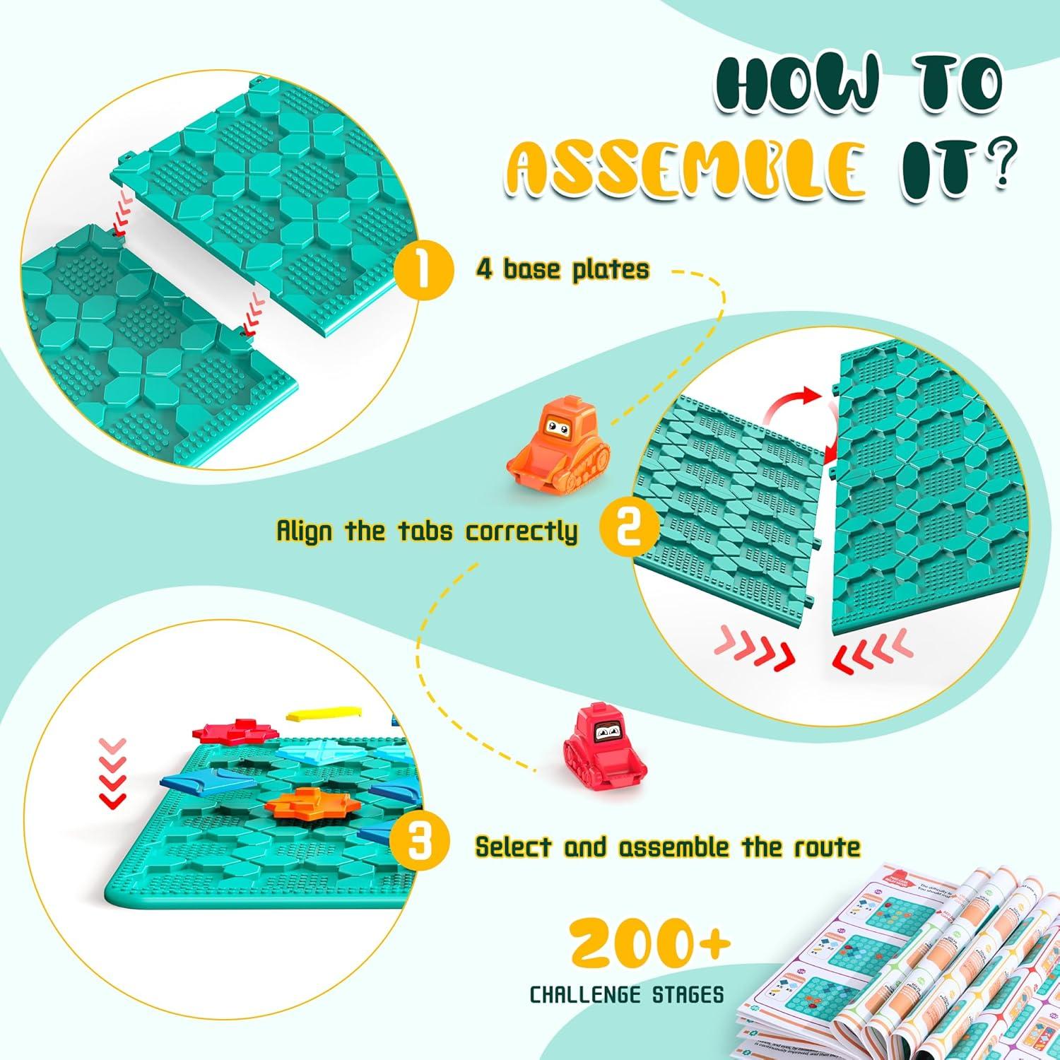 Juguete Constructor de Caminos Lógicos FYGURSO 50PCS Azul