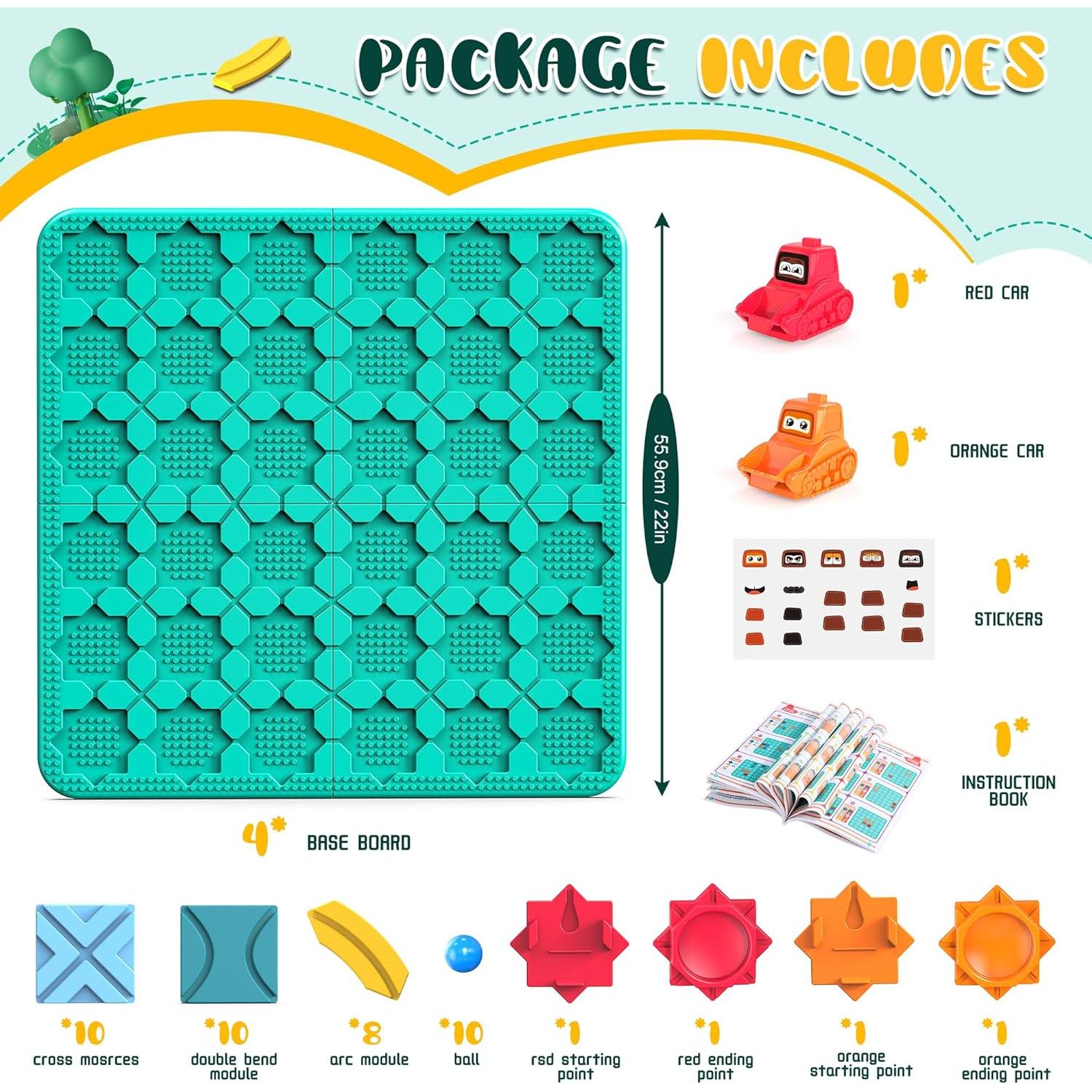 Juguete Constructor de Caminos Lógicos FYGURSO 50PCS Azul