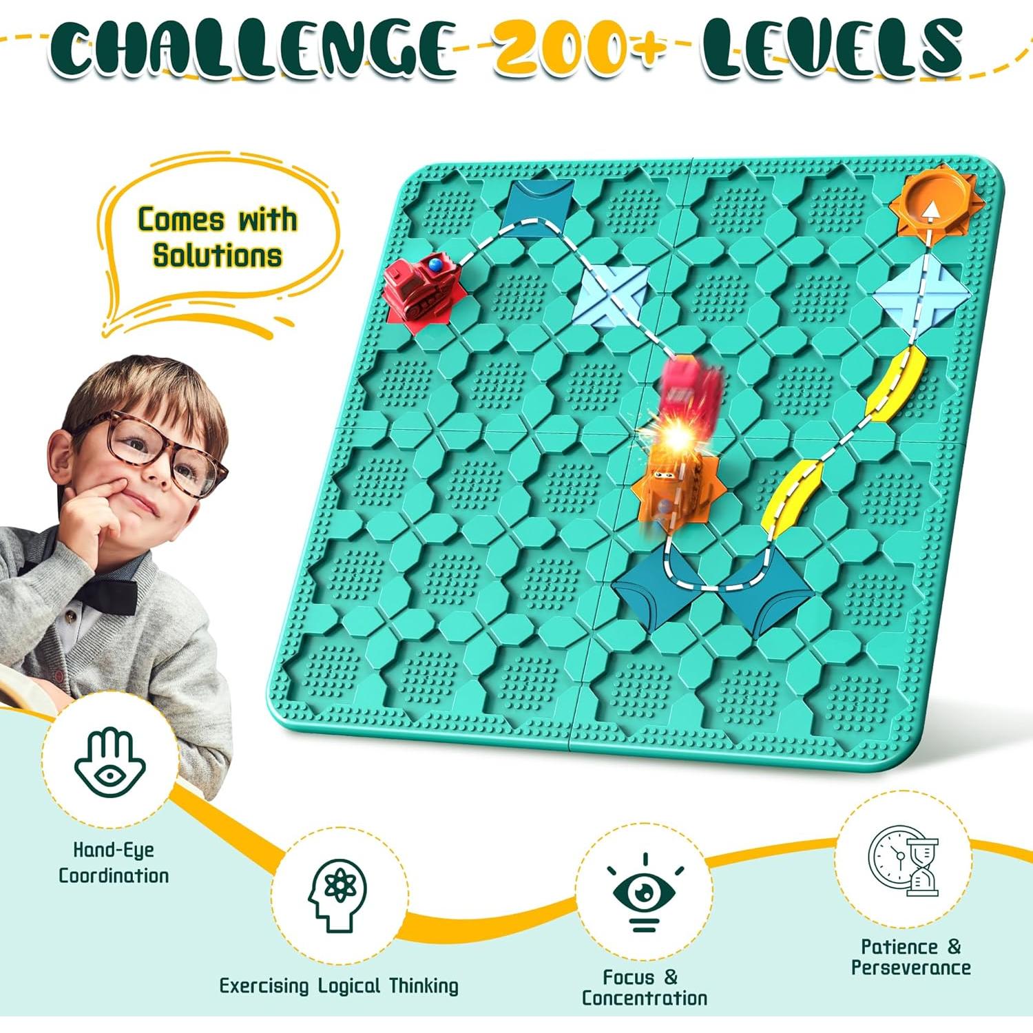 Juguete Constructor de Caminos Lógicos FYGURSO 50PCS Azul