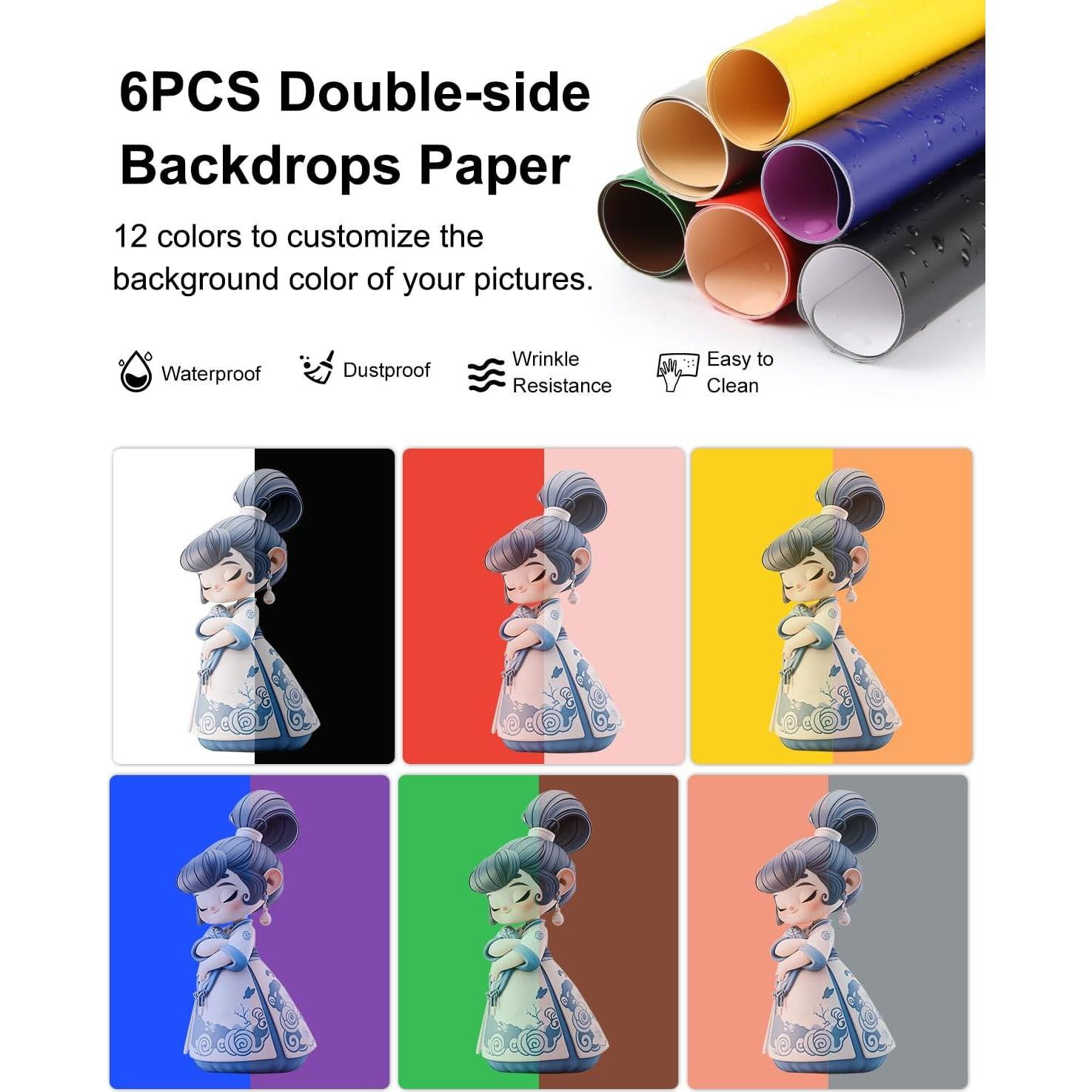 Mini Caja de Luz Fotográfica PULUZ 25cm con 96 LEDs y 12 Fondos