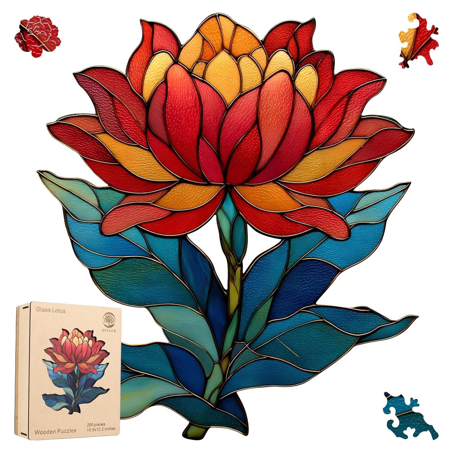 Rompecabezas de Madera MYS A·U·R Loto de Vidrio 300 Piezas