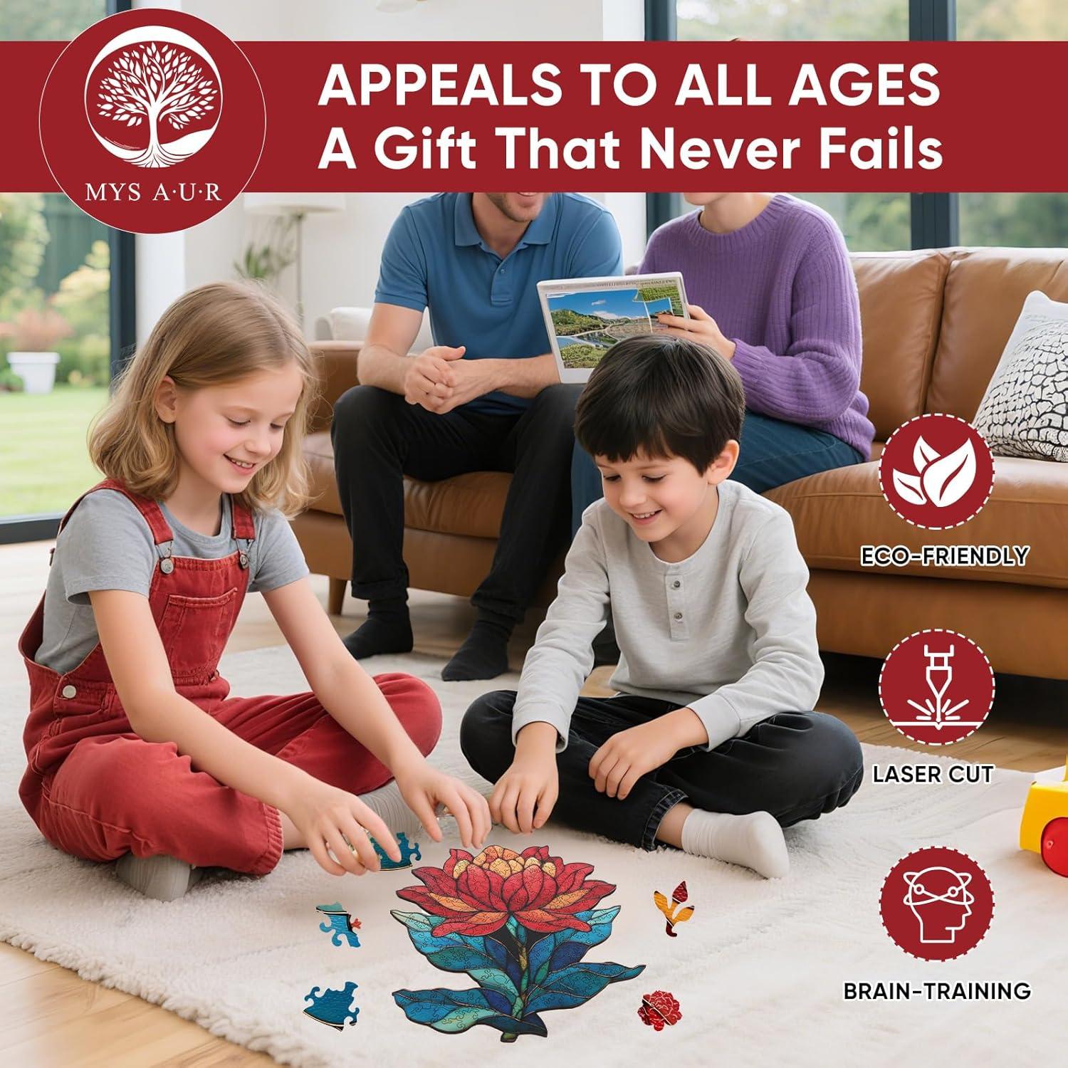 Rompecabezas de Madera MYS A·U·R Loto de Vidrio 300 Piezas