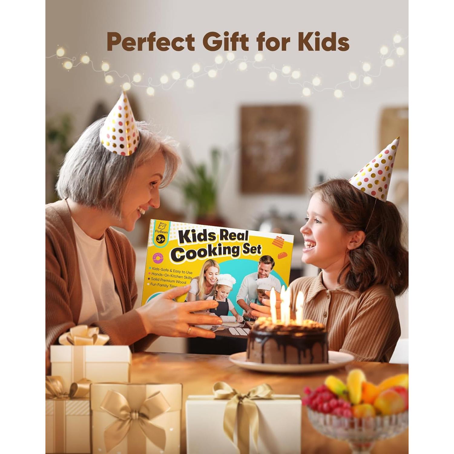 Juego de Herramientas de Cocina Montessori Flybean - Madera Deluxe