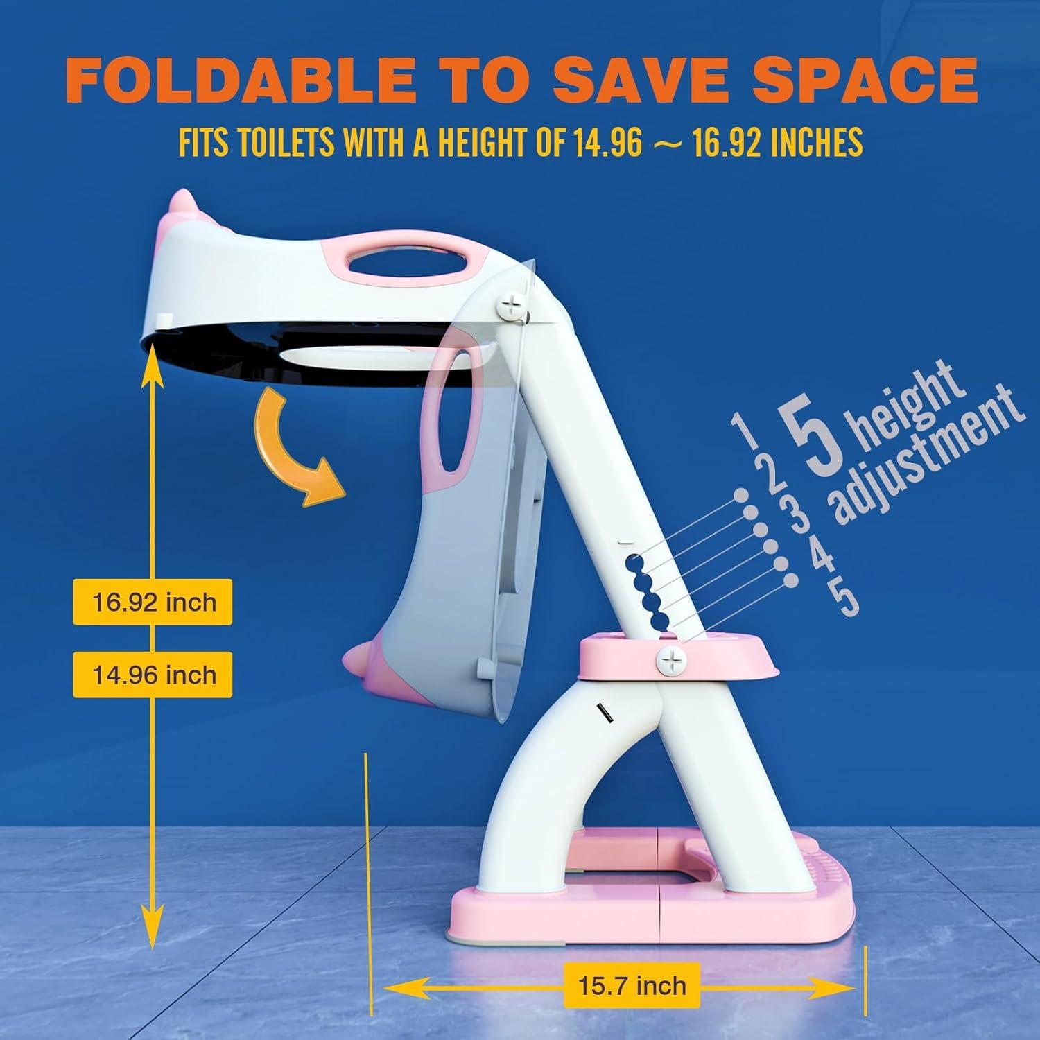 Asiento de Entrenamiento para Baño SKYROKU 2 en 1 Rosa