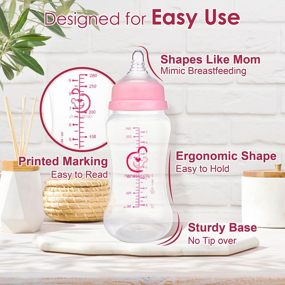 Botellas Nenesupply 9oz Anticólicos para Bebés 1+ Meses