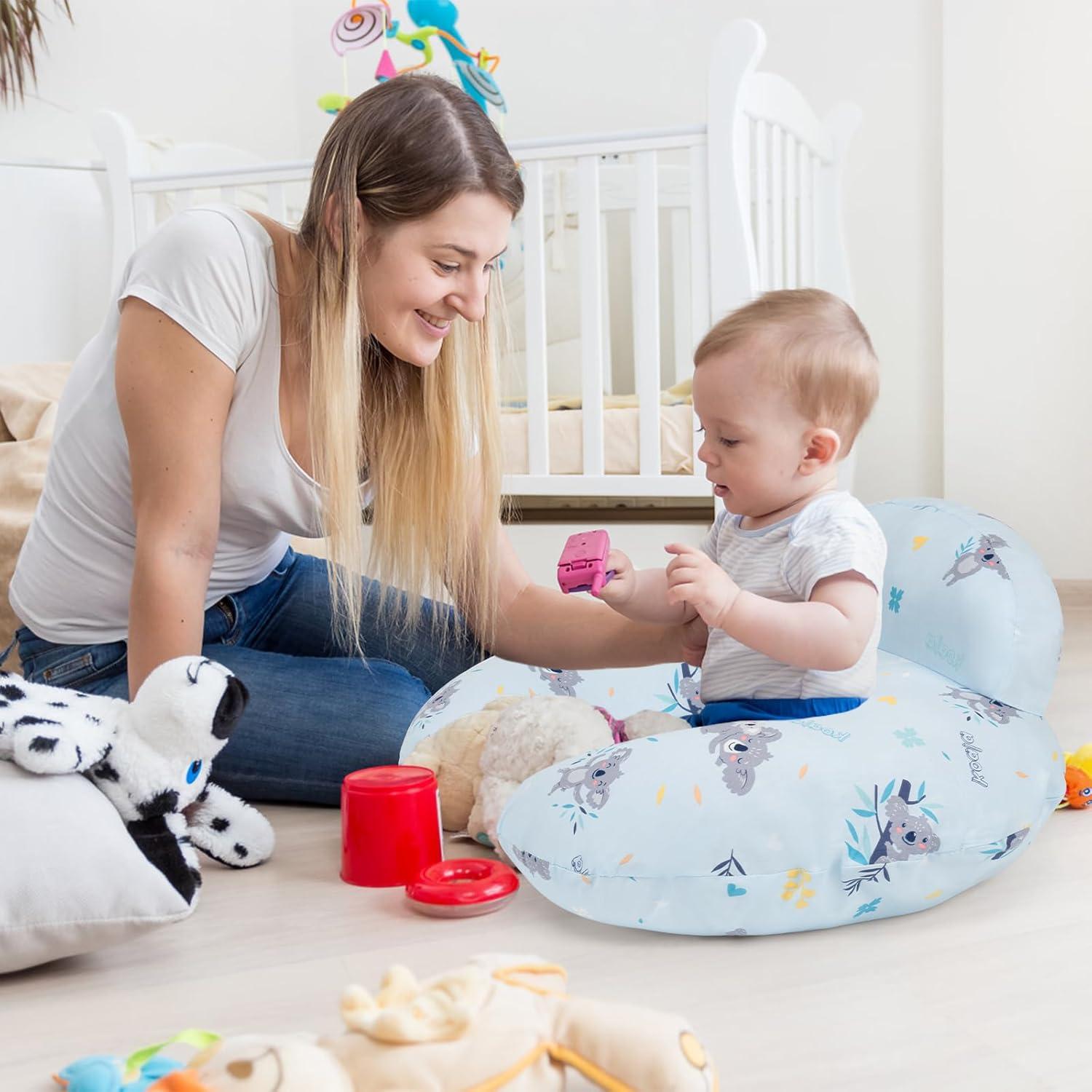 Almohada de Lactancia AMASKY Ergonómica Azul 58x51 cm