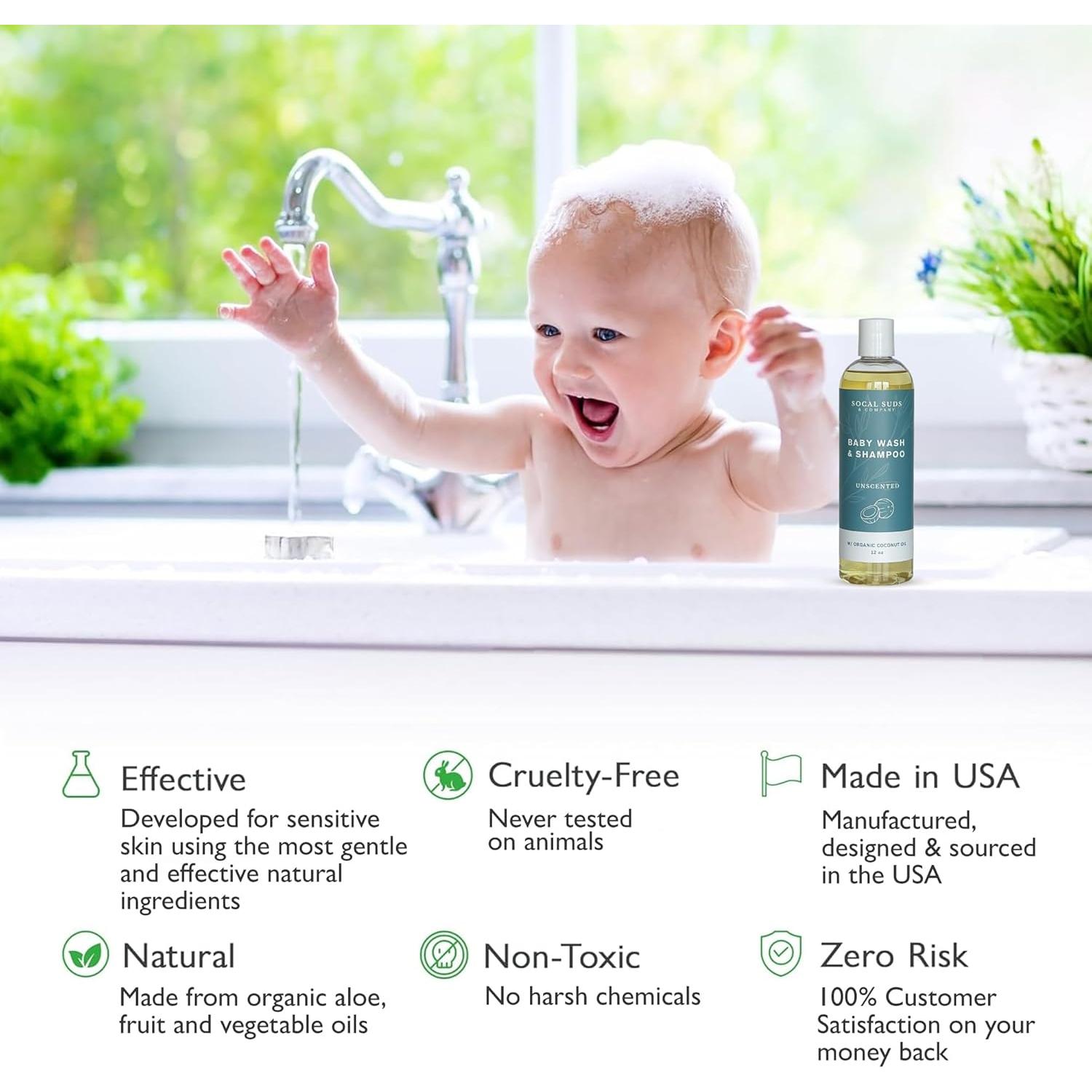 Champú y Gel de Baño para Bebés SoCal Suds 2-en-1 340g