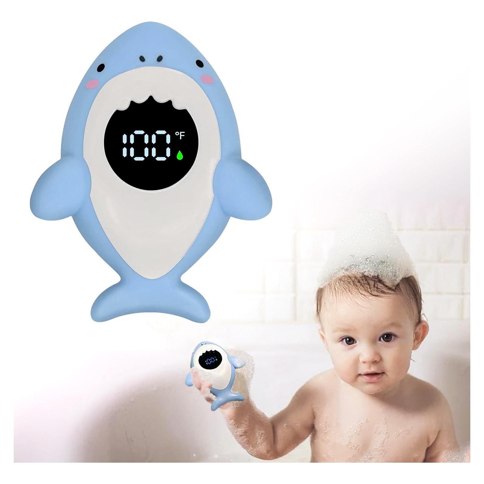 Termómetro de baño Wmaiwei tiburón azul para bebés