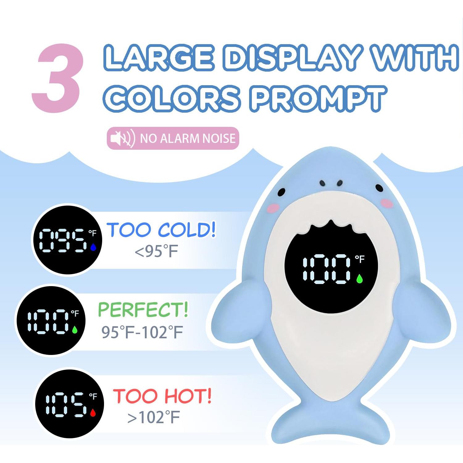 Termómetro de baño Wmaiwei tiburón azul para bebés