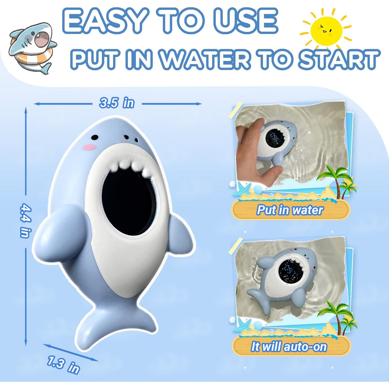 Termómetro de baño Wmaiwei tiburón azul para bebés