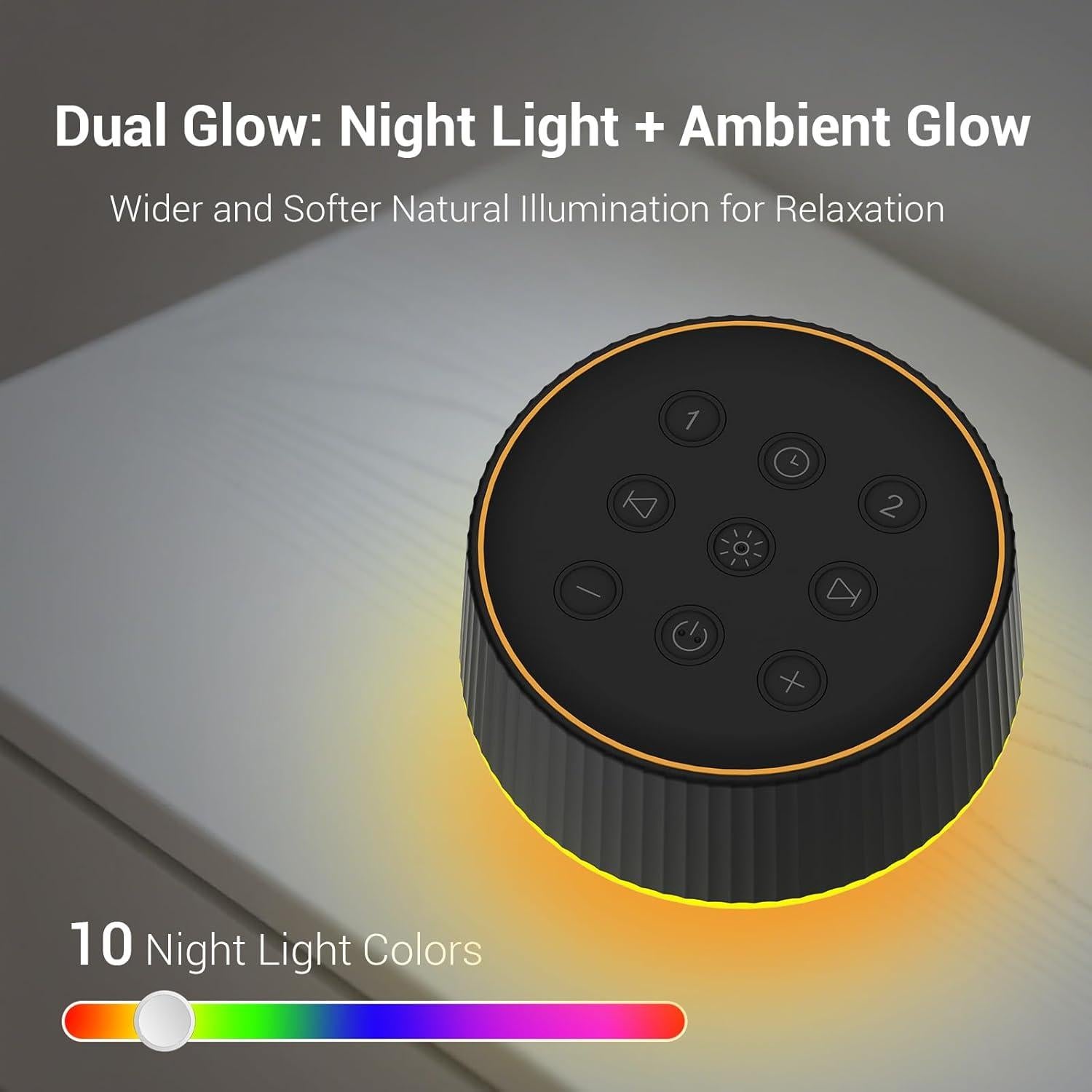 Máquina de Sonido Blanco BGOVERSS con 26 Sonidos y Luz Nocturna