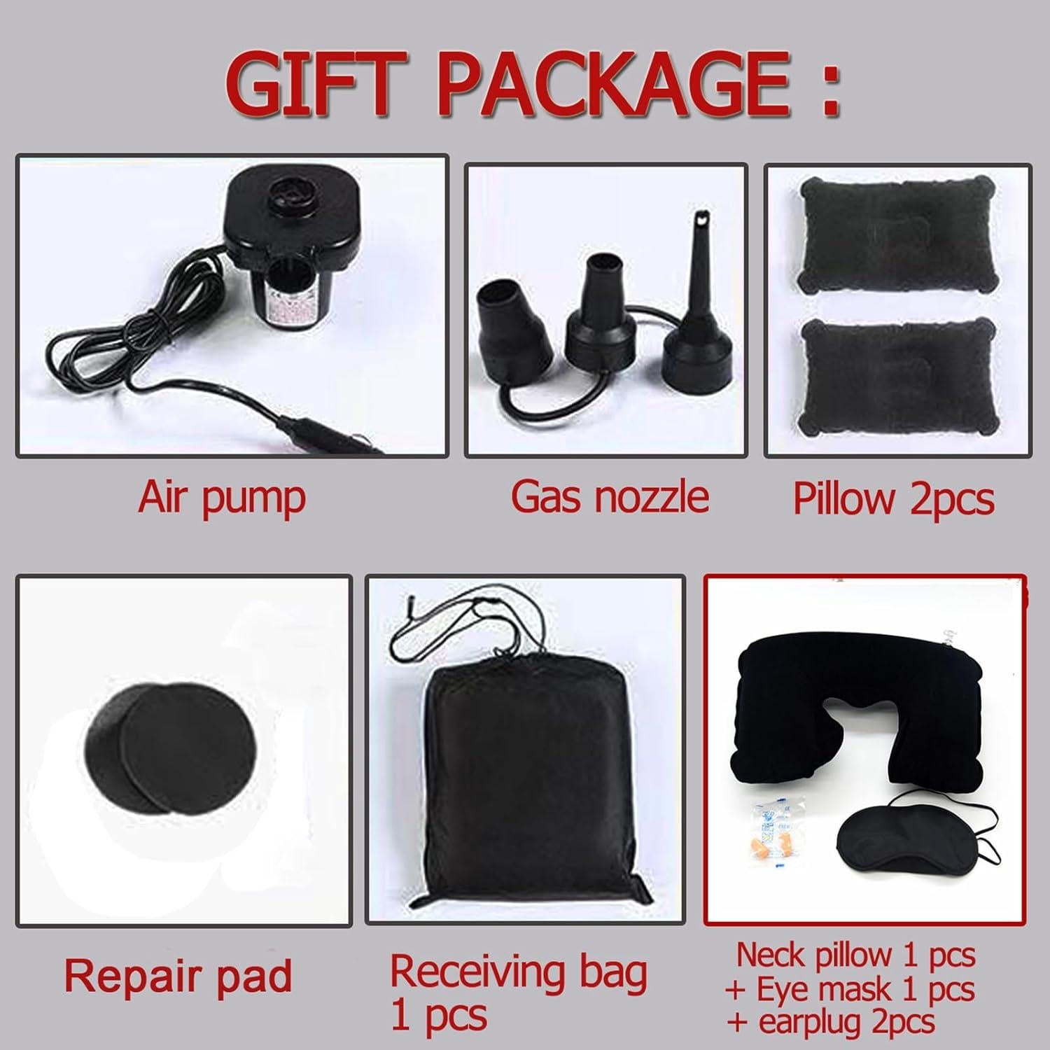 Colchón Inflable para Coche Onirii 140x89 cm con Bomba