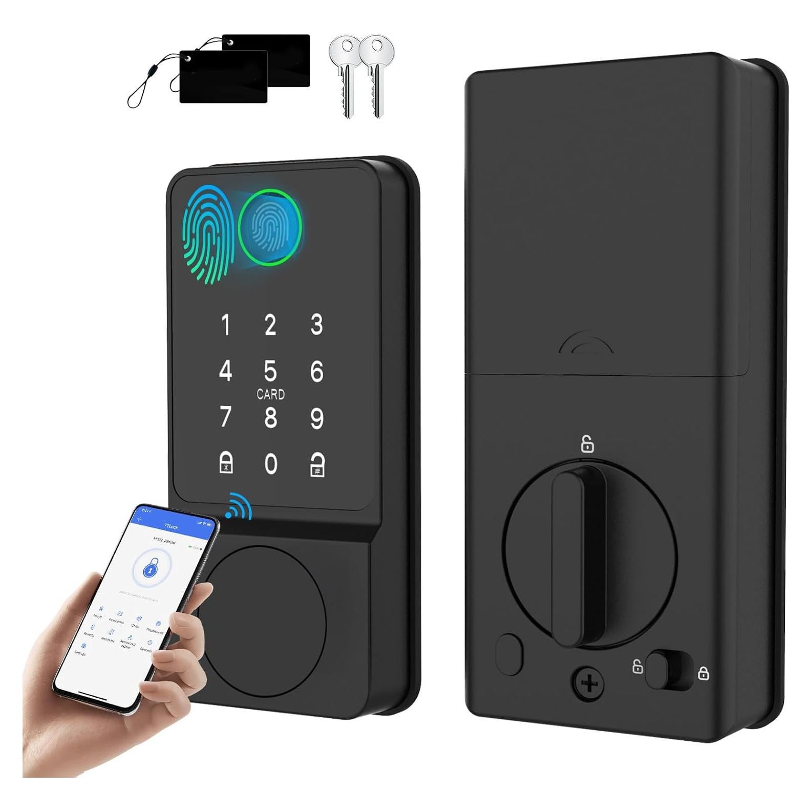 Cerradura Inteligente Mutak HS0038 Biométrica 6 en 1 con APP