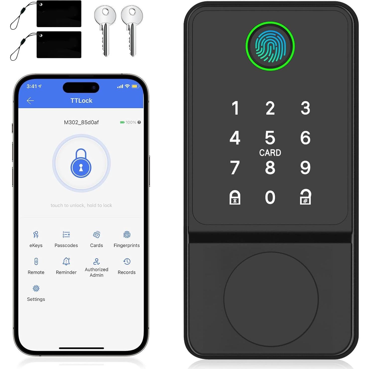 Cerradura Inteligente Mutak HS0038 Biométrica 6 en 1 con APP