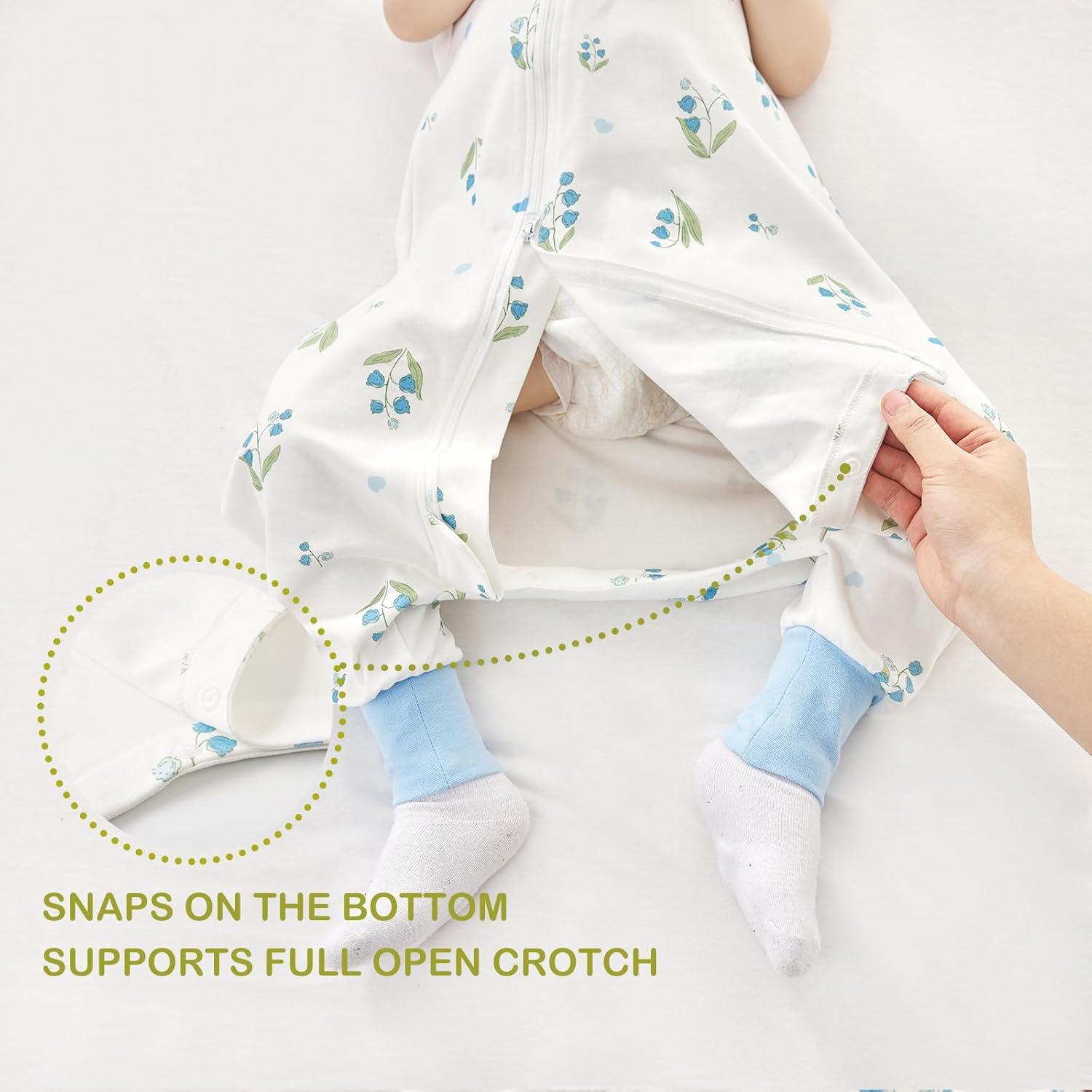 Saco de Sueño 0.5 TOG Algodón Orgánico Oso y Campanilla Talla M