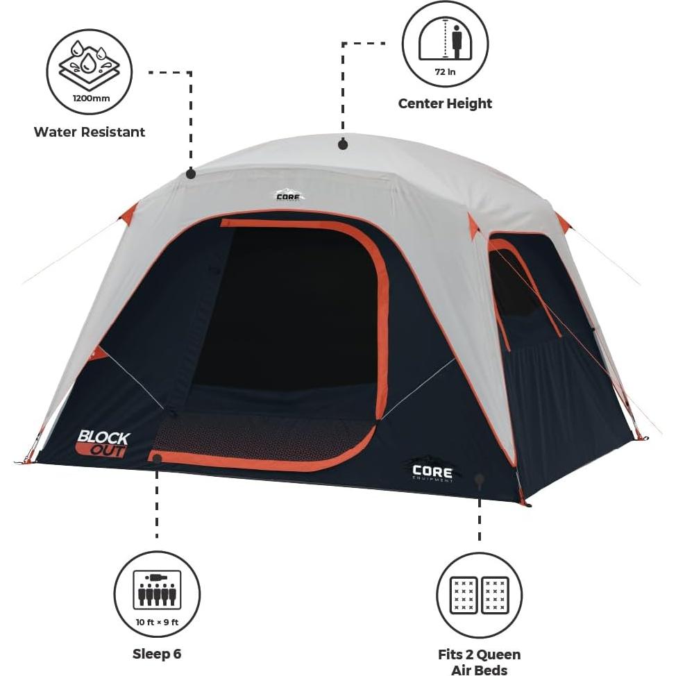 Tienda de Domo Blackout CORE para 6 Personas - Camping