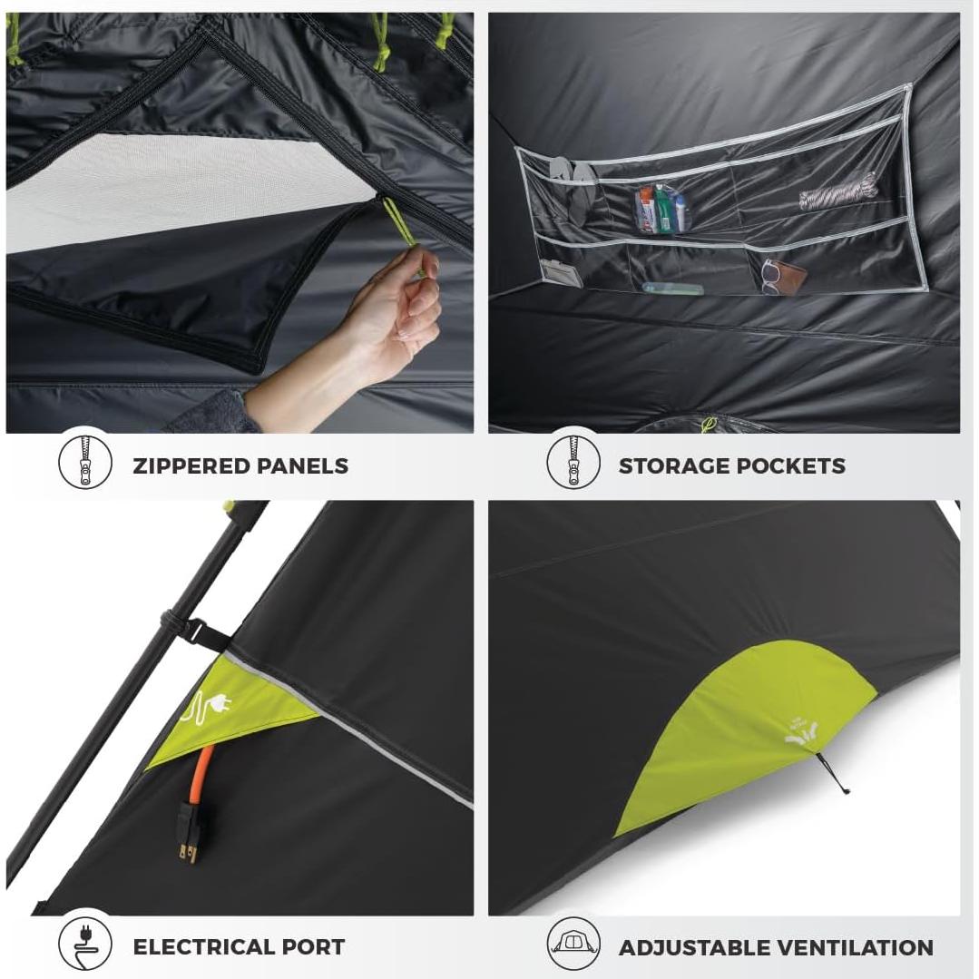 Carpa Instantánea CORE Blockout 6 Personas con Protección Solar