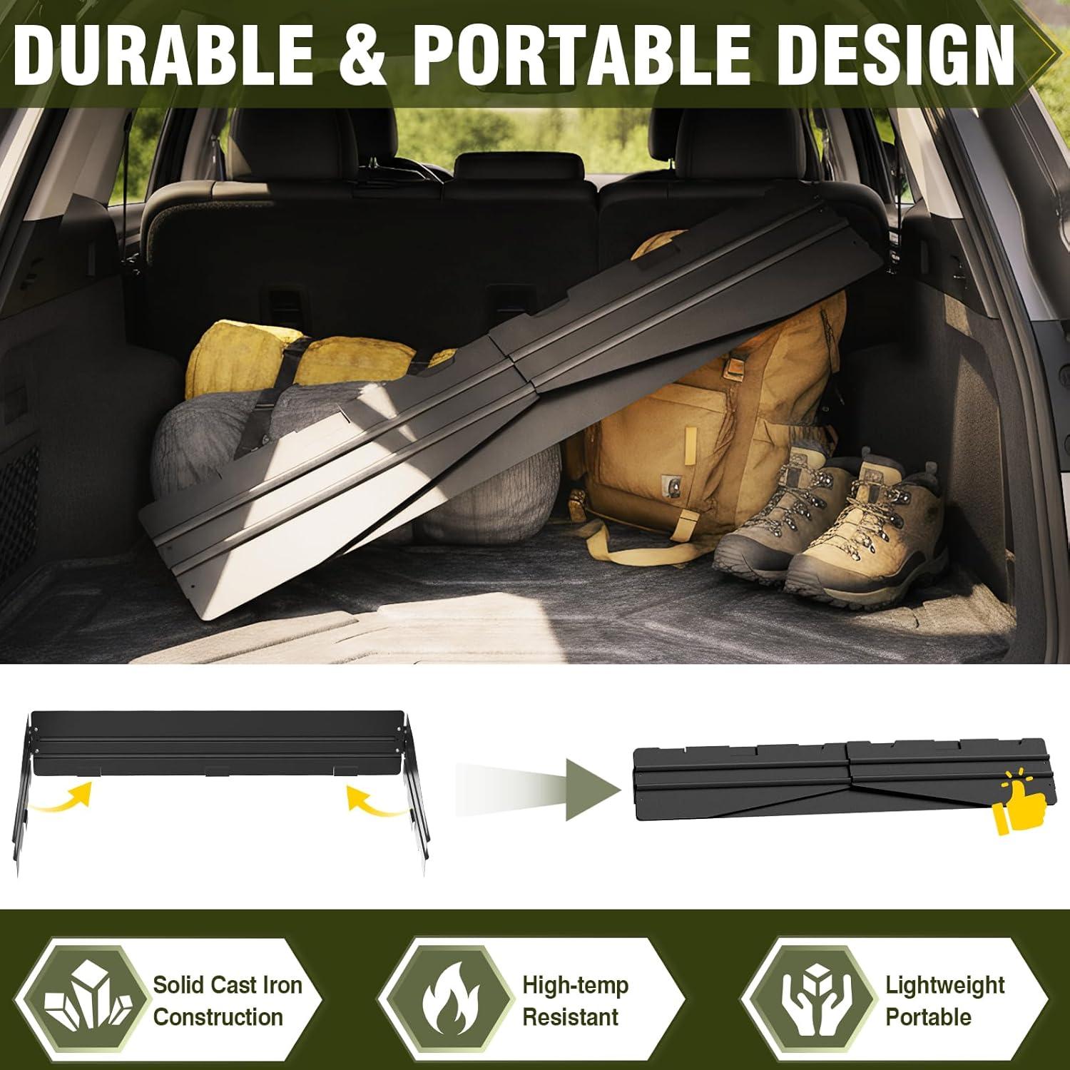 Parabrisas Bestfire 137.7 cm para estufas de camping 2 quemadores