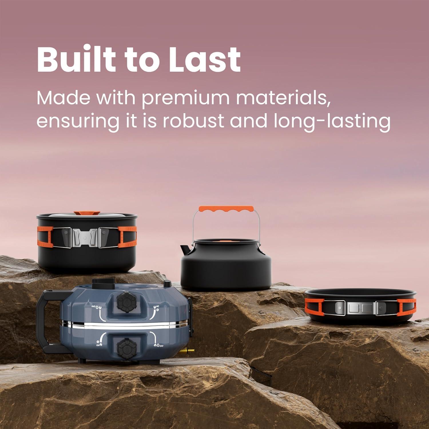 Estufa de Camping Cofiyard 2 Quemadores Propano 20000 BTU