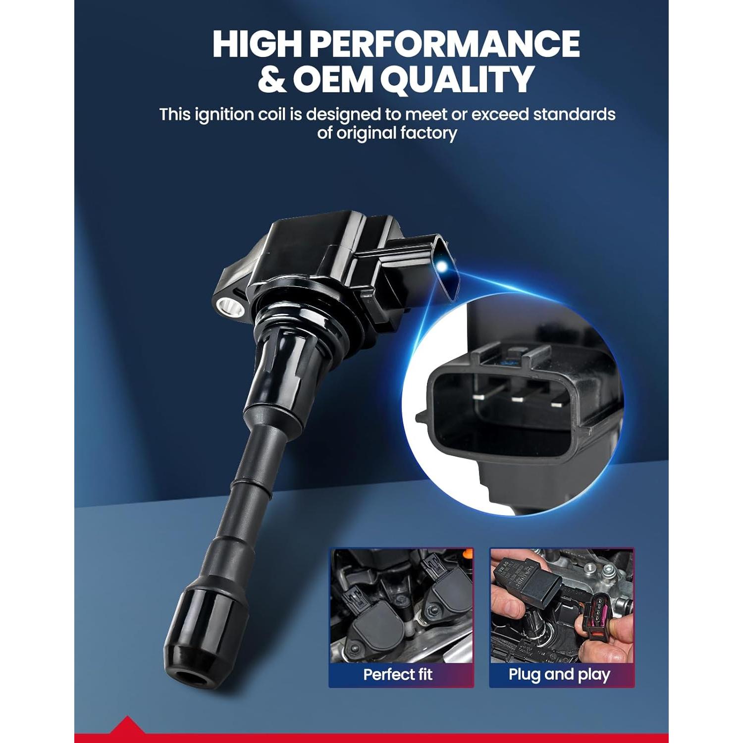 Bobinas de Encendido KAX UF550 6 Paquetes para Infiniti y Nissan