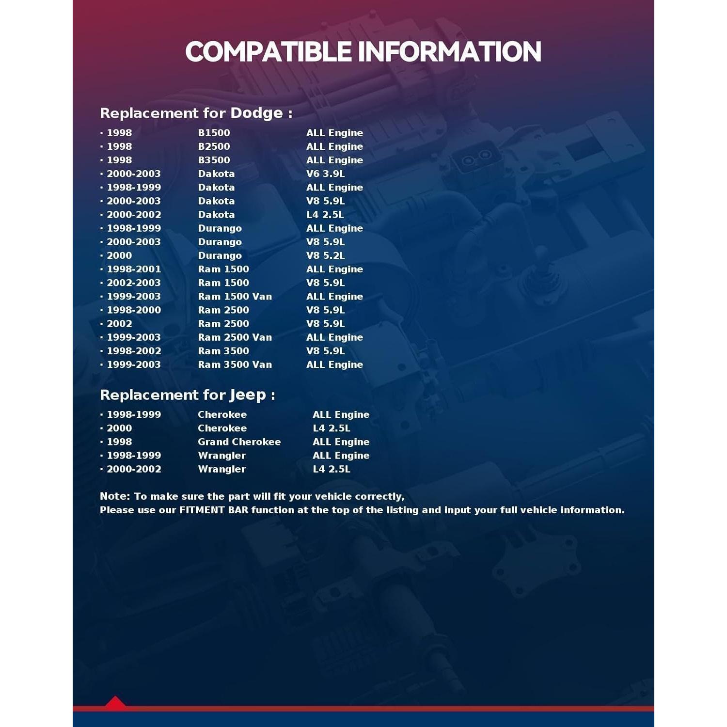 Bobina de Encendido KAX UF198 Compatible con Dodge y Ram