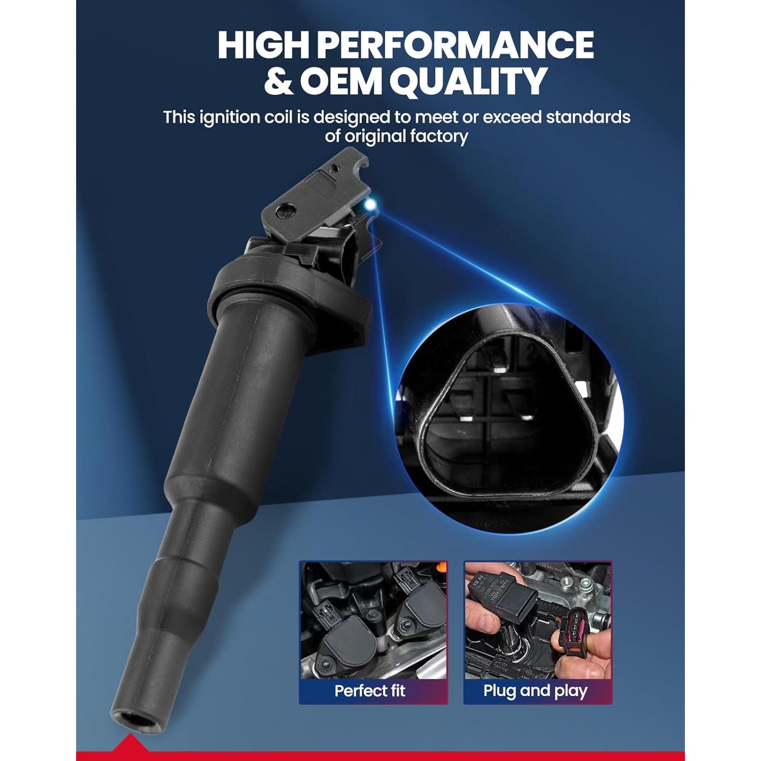 Bobina de Encendido KAX UF667 - Compatible con BMW y Mini