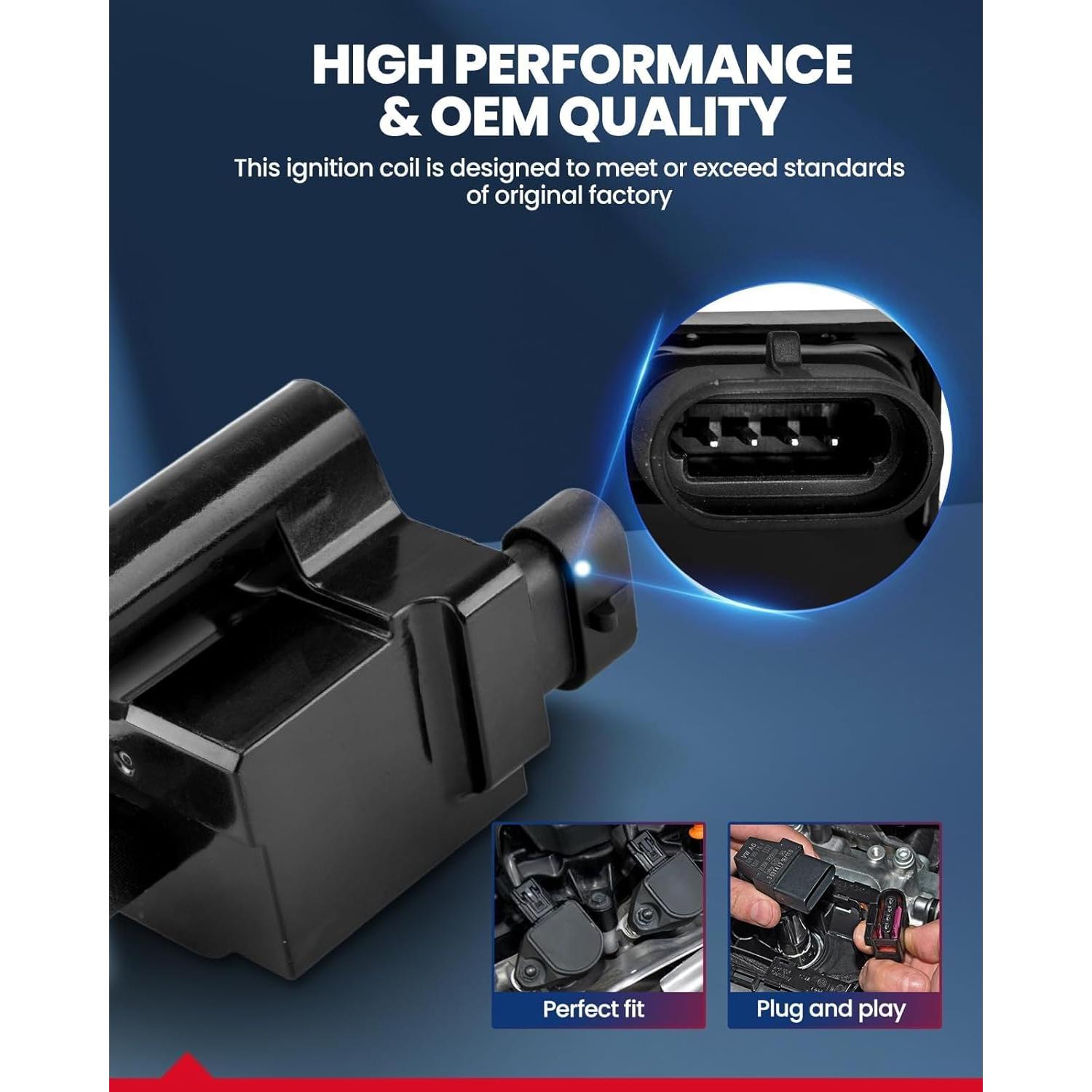 Bobina de Encendido KAX FD488 Compatible con Ford 1994-2000