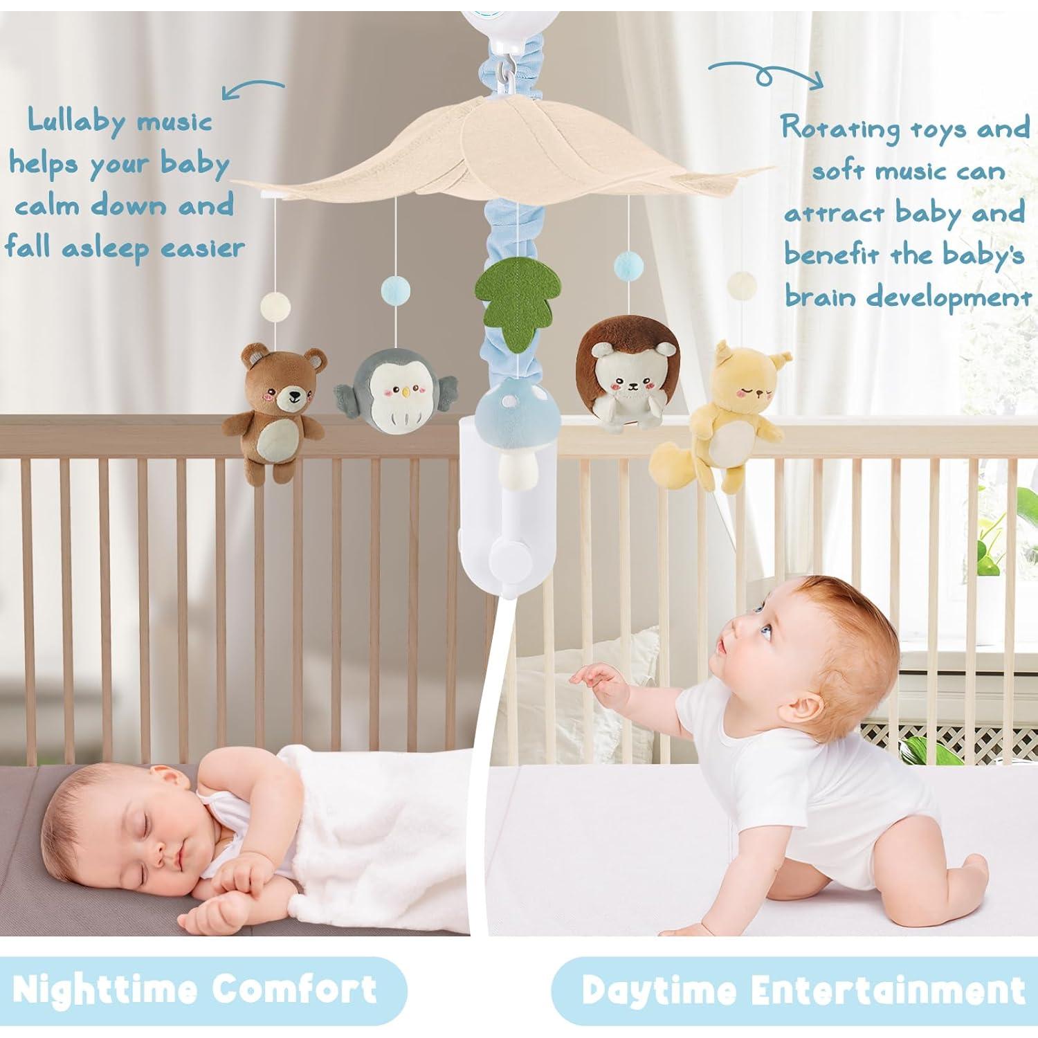 Móvil de Cuna Musical PIJKAGO Oso - Animales de Bosque