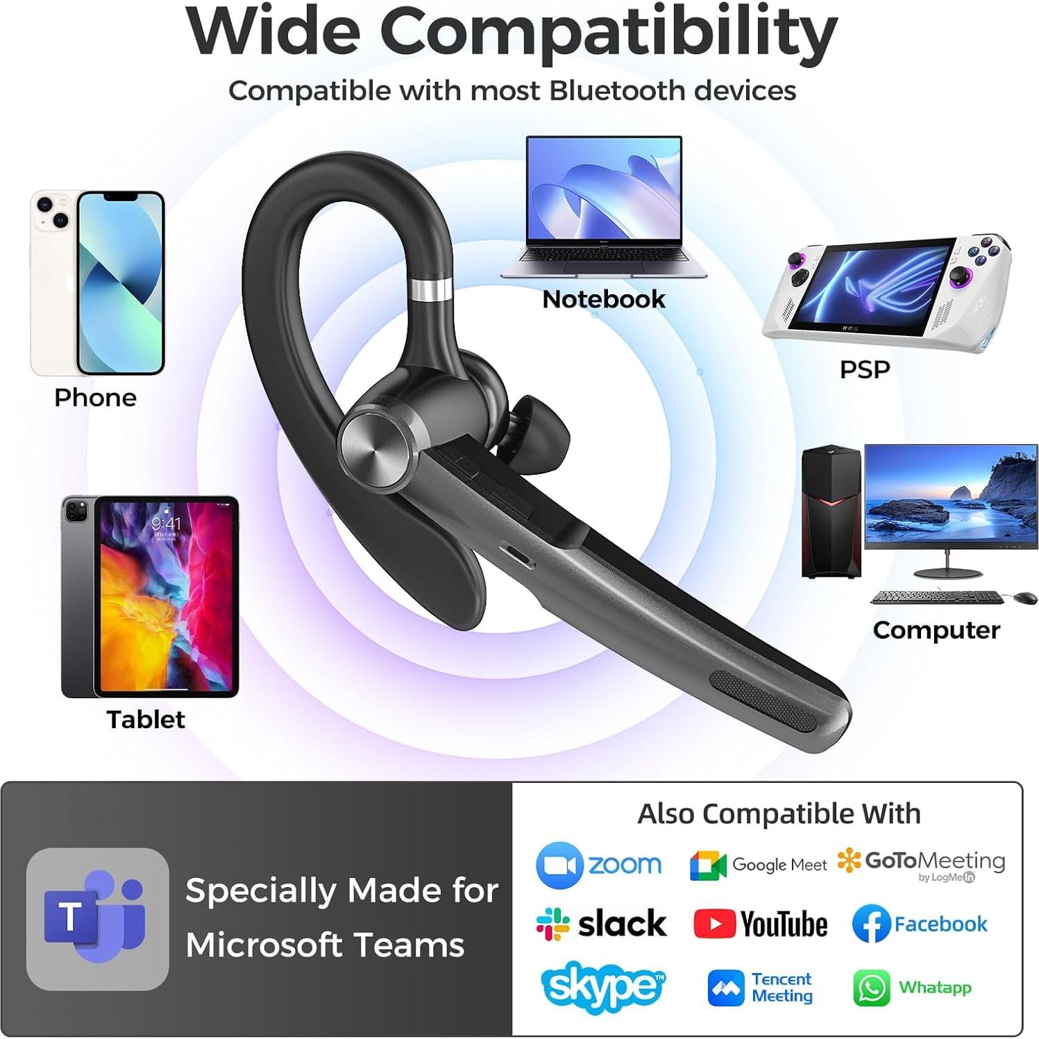 Auricular Bluetooth Inalámbrico Herloreen G3 con Estuche de Carga