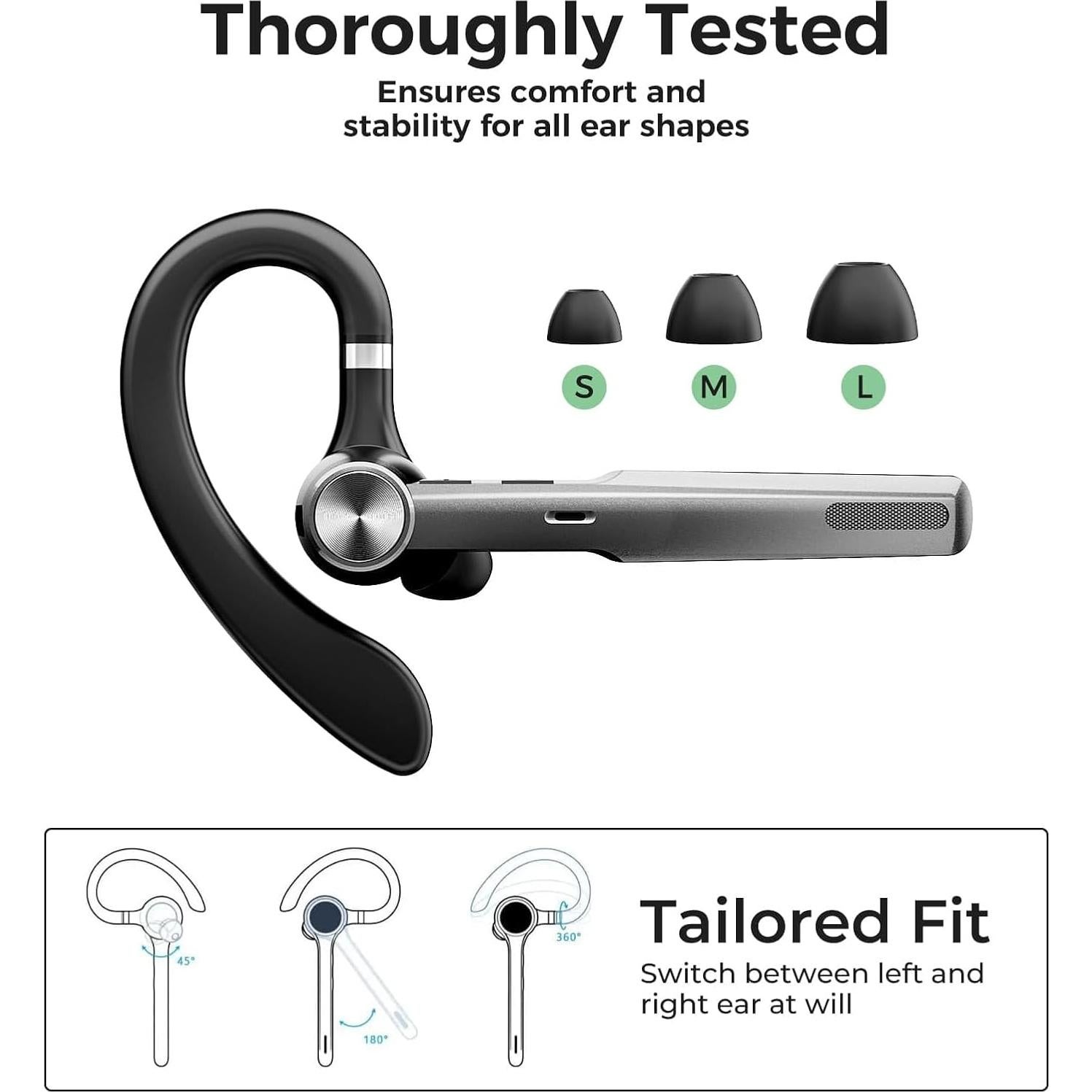 Auricular Bluetooth Inalámbrico Herloreen G3 con Estuche de Carga