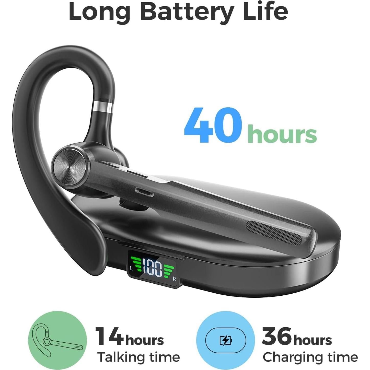 Auricular Bluetooth Inalámbrico Herloreen G3 con Estuche de Carga