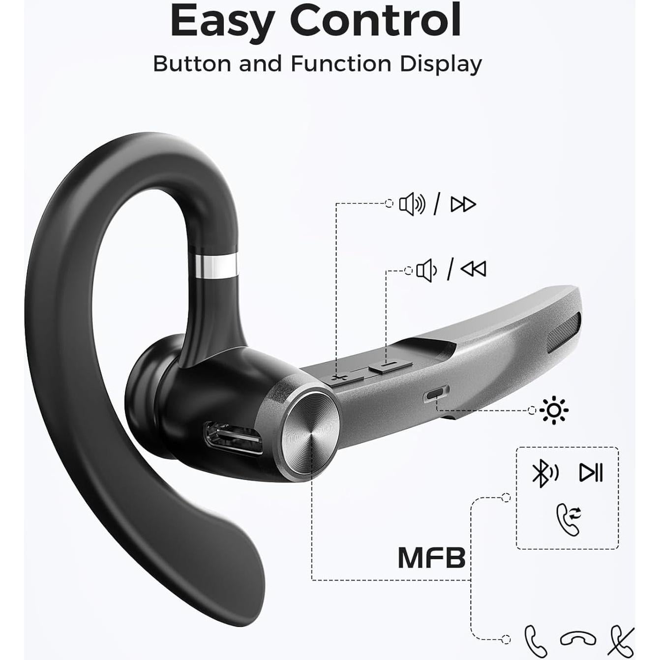 Auricular Bluetooth Inalámbrico Herloreen G3 con Estuche de Carga
