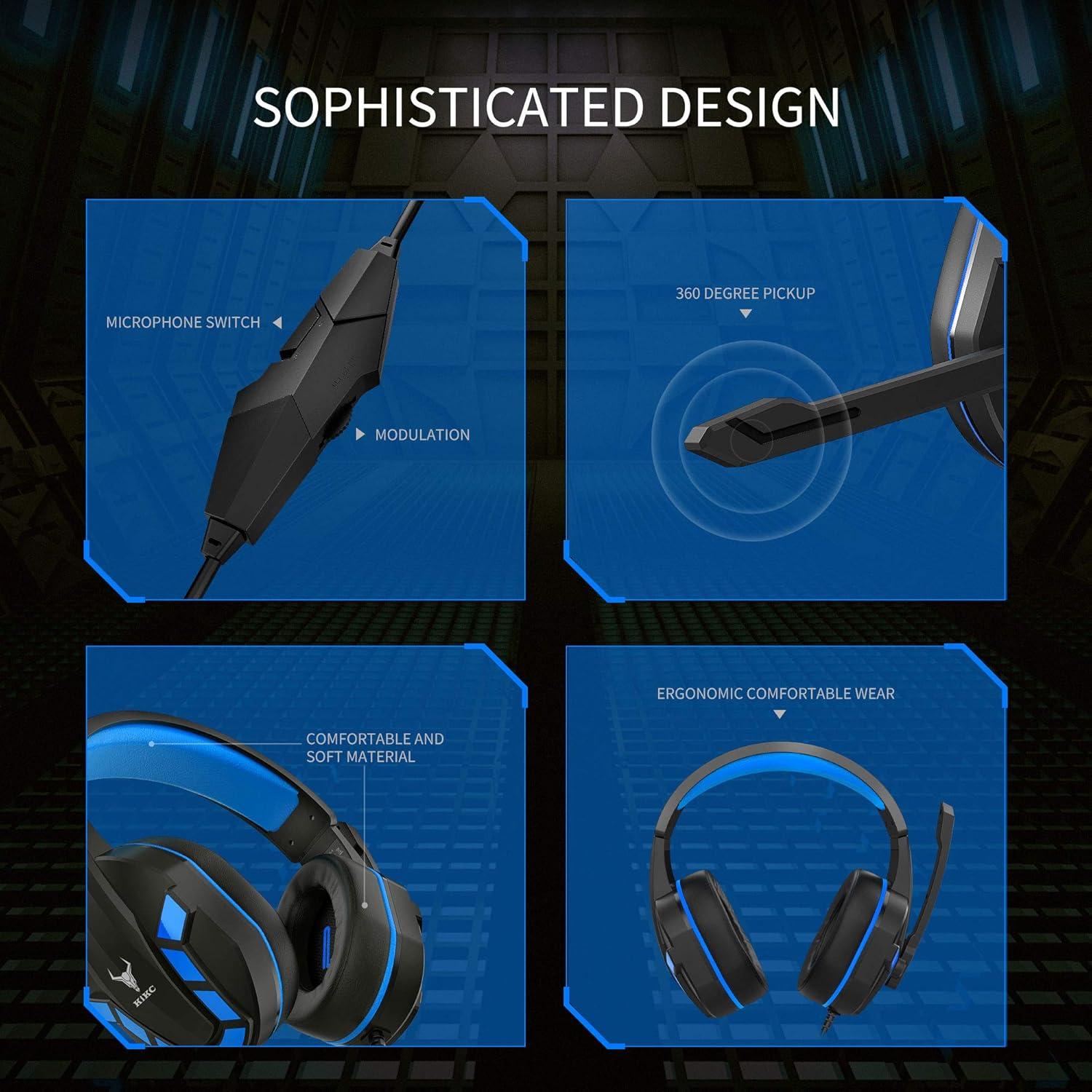 Auriculares Gaming DAKSING PS-4 con Micrófono y Control de Volumen