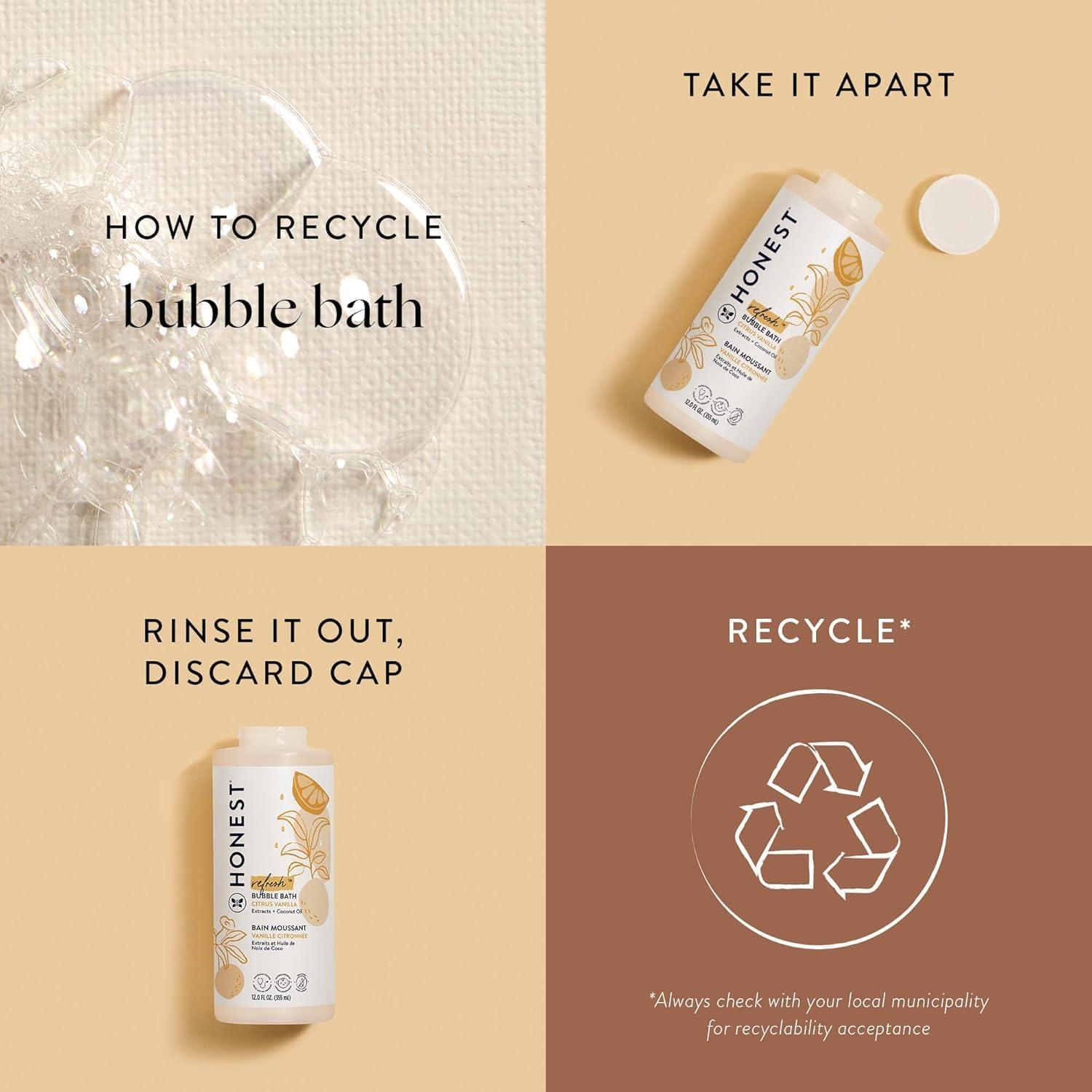 Baño de Burbujas Espumoso Honesto 355 ml Sin Lagrimas