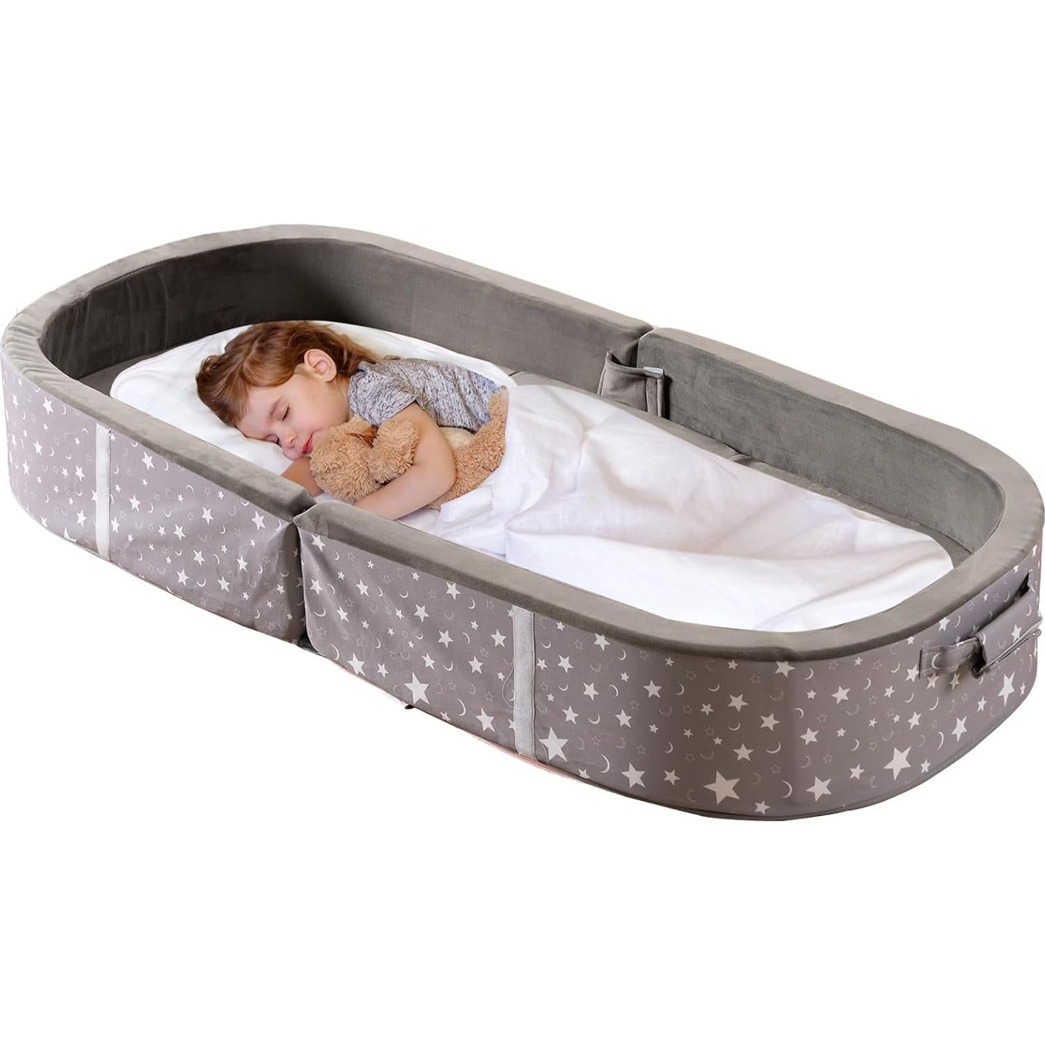 Cama de viaje portátil BYBYME - Cuna plegable impermeable 134.6x63.5 cm