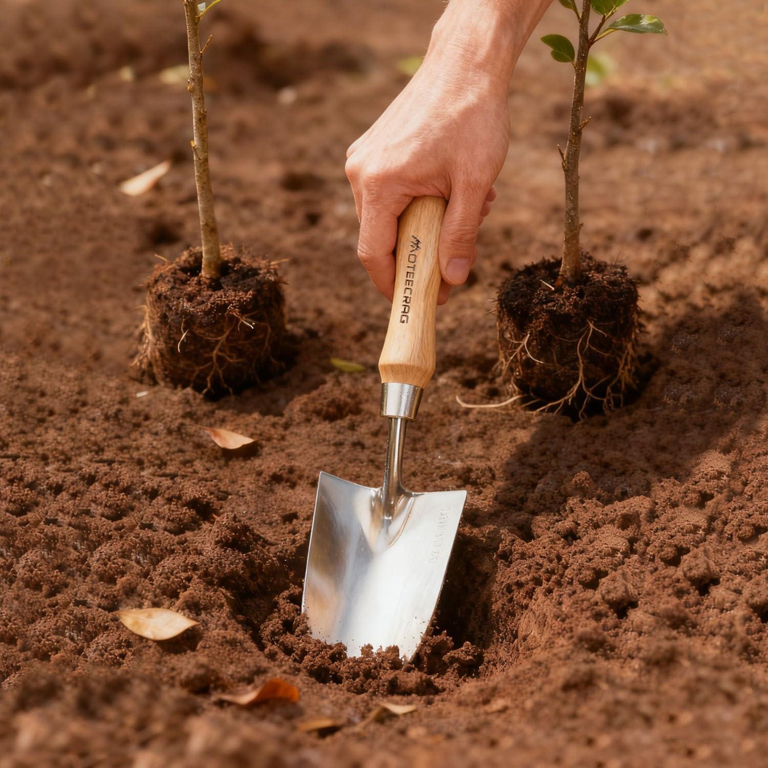 Pala de Jardín MOTEECRAG de Acero Inoxidable con Mango Ergonómico