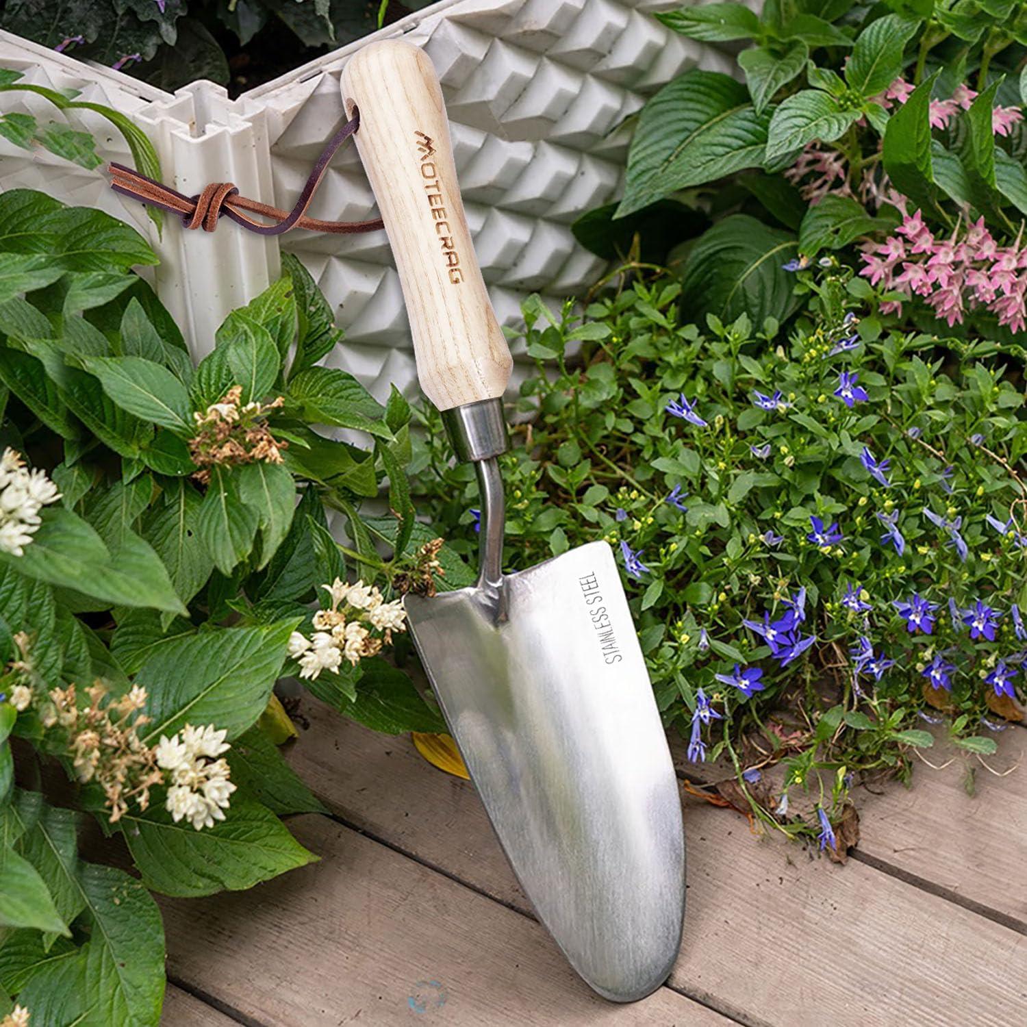 Pala de Jardín MOTEECRAG de Acero Inoxidable con Mango Ergonómico