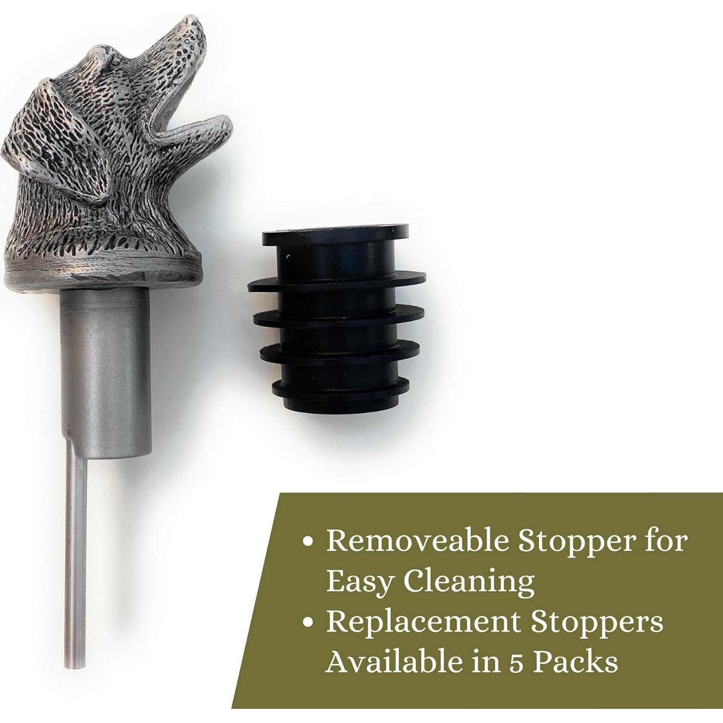 Vertedor de Vino TXOKO Acero Inoxidable con Tapón Extra