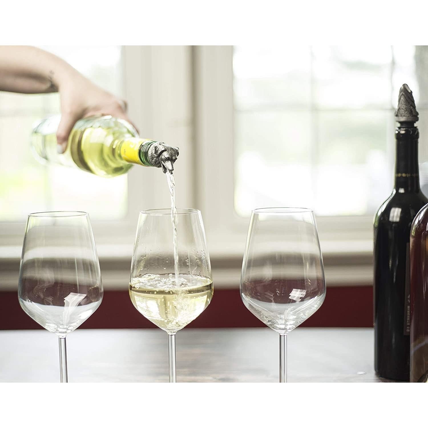 Vertedor de Vino TXOKO Acero Inoxidable con Tapón Extra