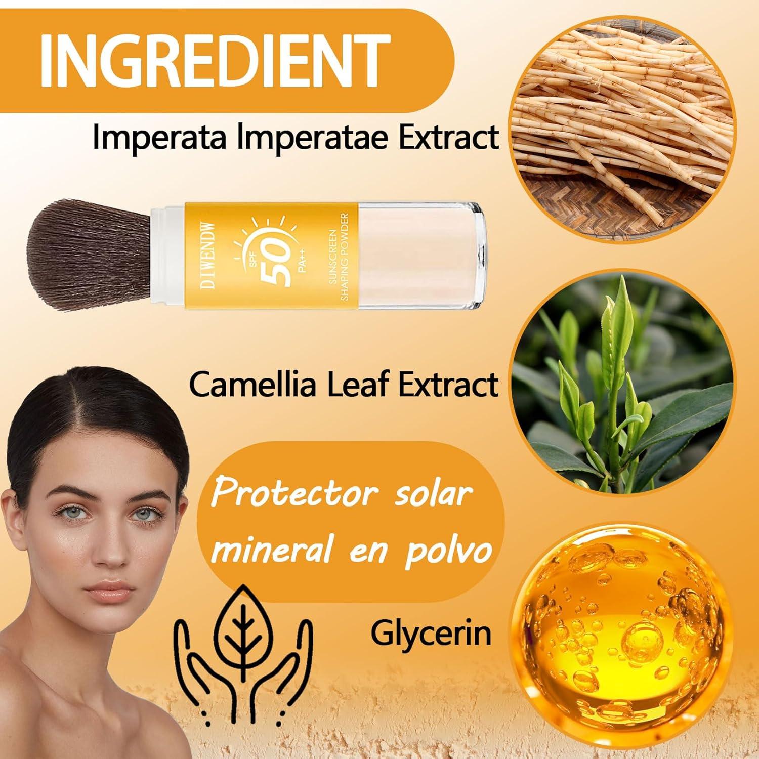 Polvo Fijador Solar Mineral SPF 50 DWDiWen - Control de Aceite