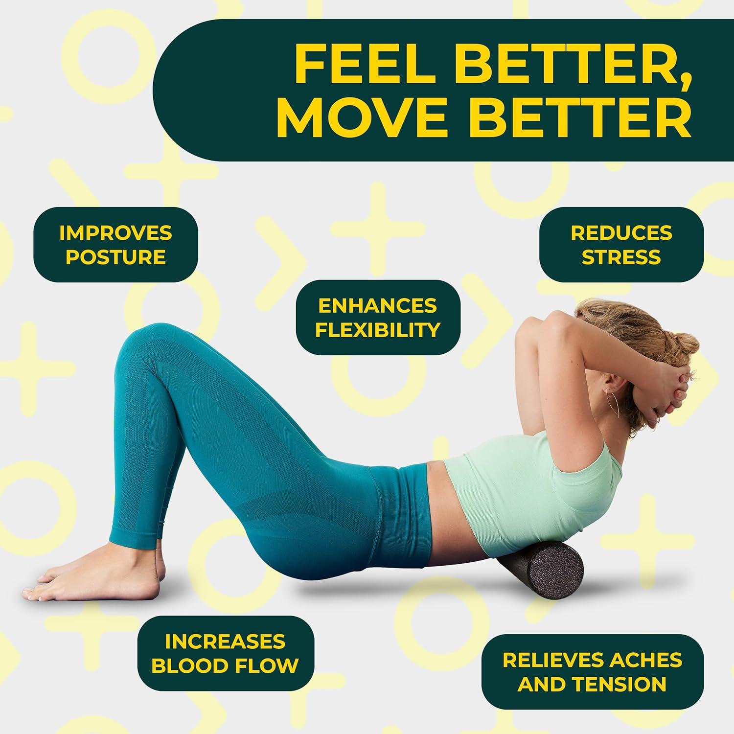 Rodillo de Espuma Firme Deep Recovery 30.48cm para Masaje