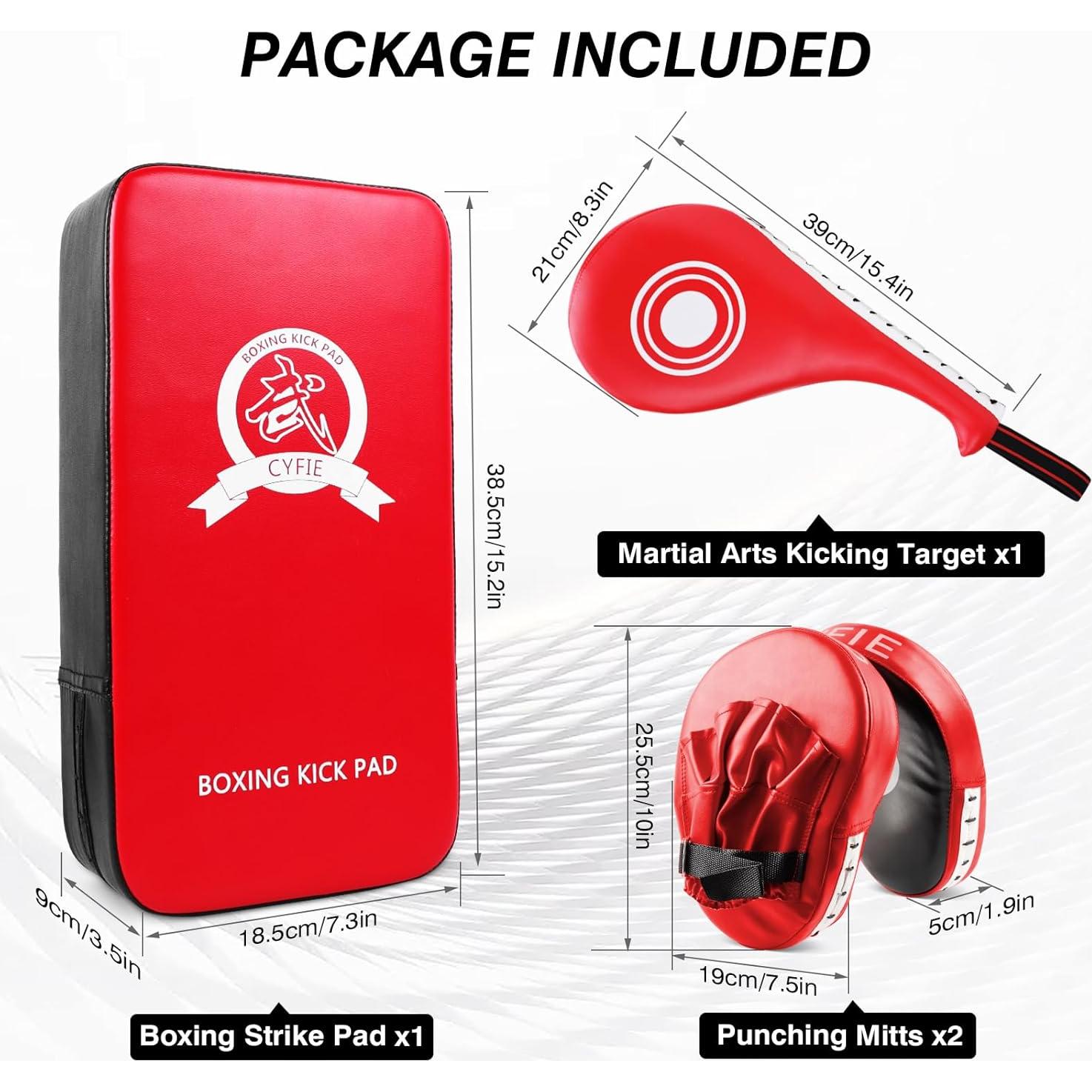 Juego de Almohadillas de Boxeo 3 en 1 Cyfie - Mitones y Paleta