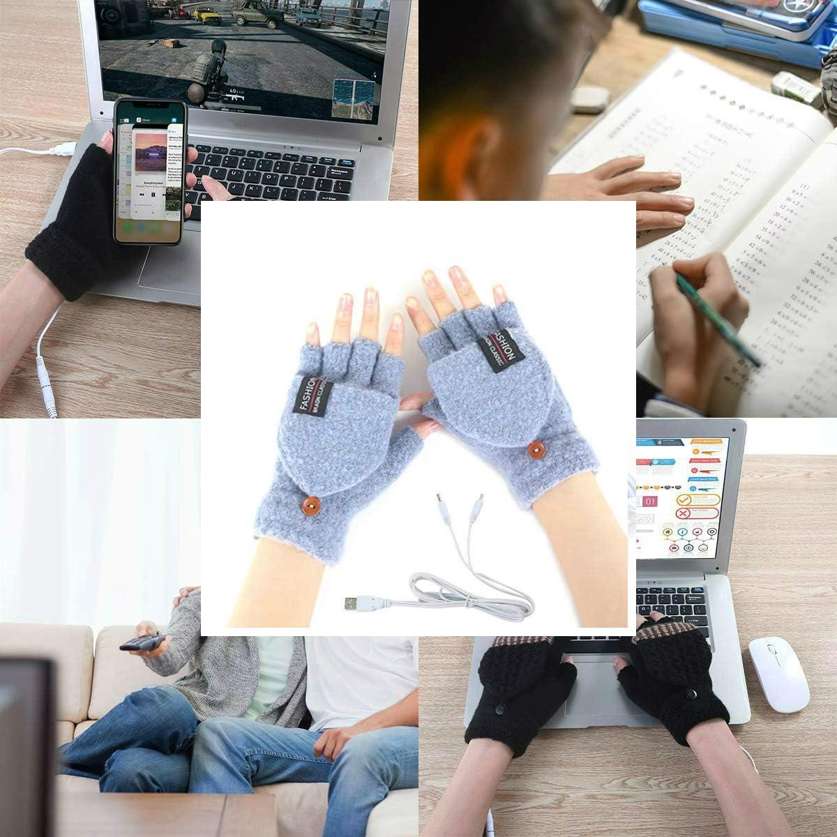 Guantes calefaccionados USB Kbinter para mujeres - Azul