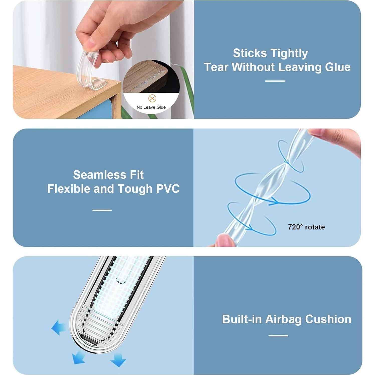 Bumpers Transparentes Uniticber 4 Piezas - Almohadillas Anti-Rasguños