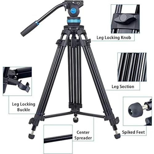 Trípode de Video SIRUI SH-15 Aluminio 154.94 cm 9.98 kg