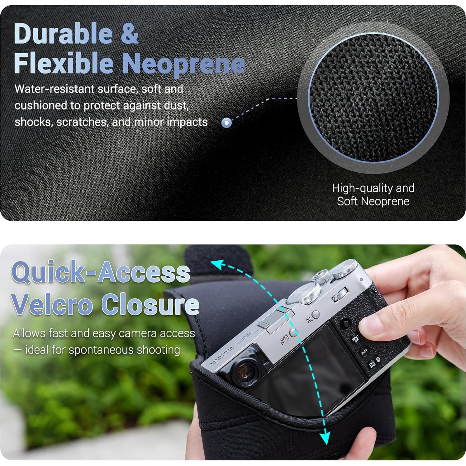 Funda de cámara neopreno suave para Fujifilm XE5 X100VI