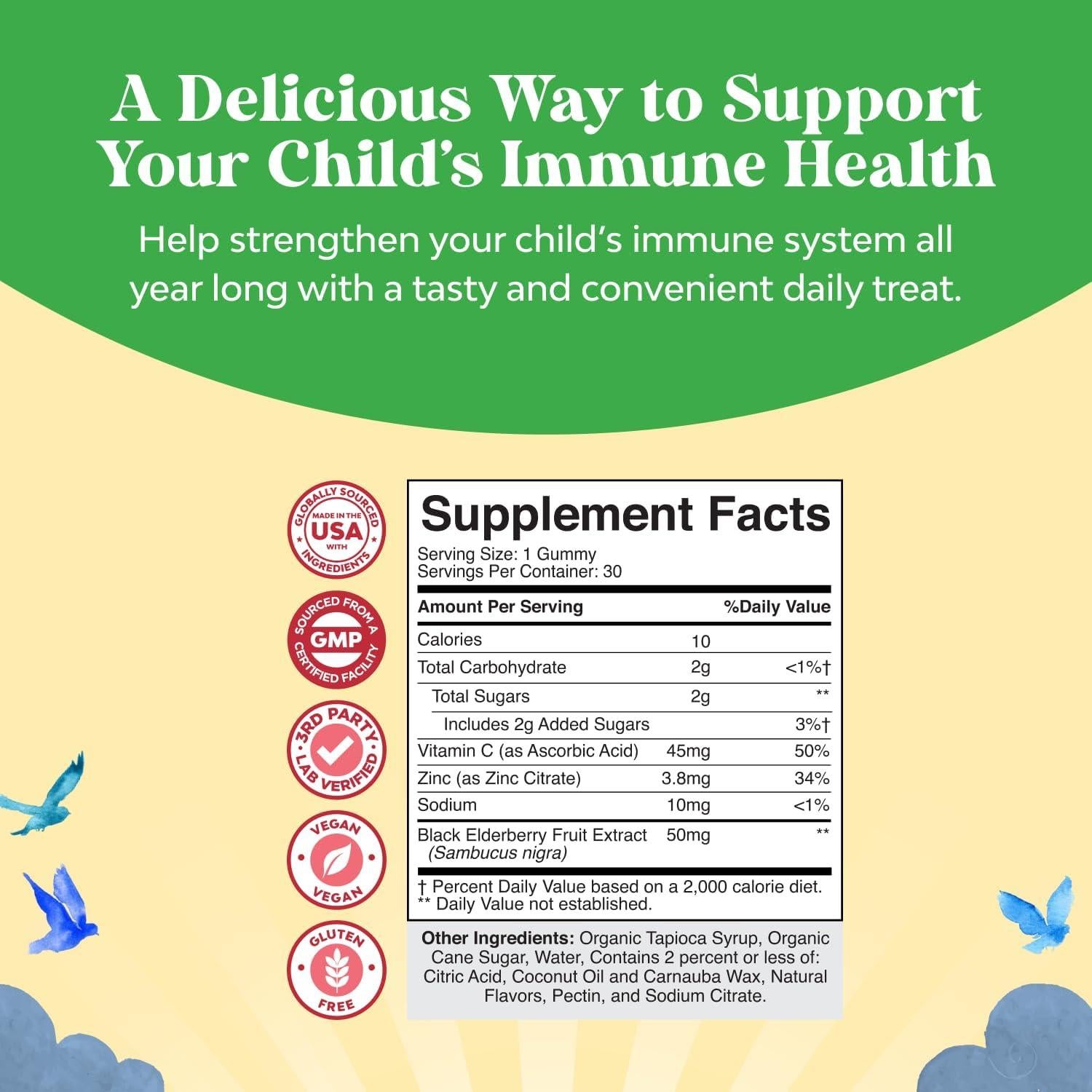 Gomitas de Saúco Natures Craft 30 Unidades Vitamina C Zinc