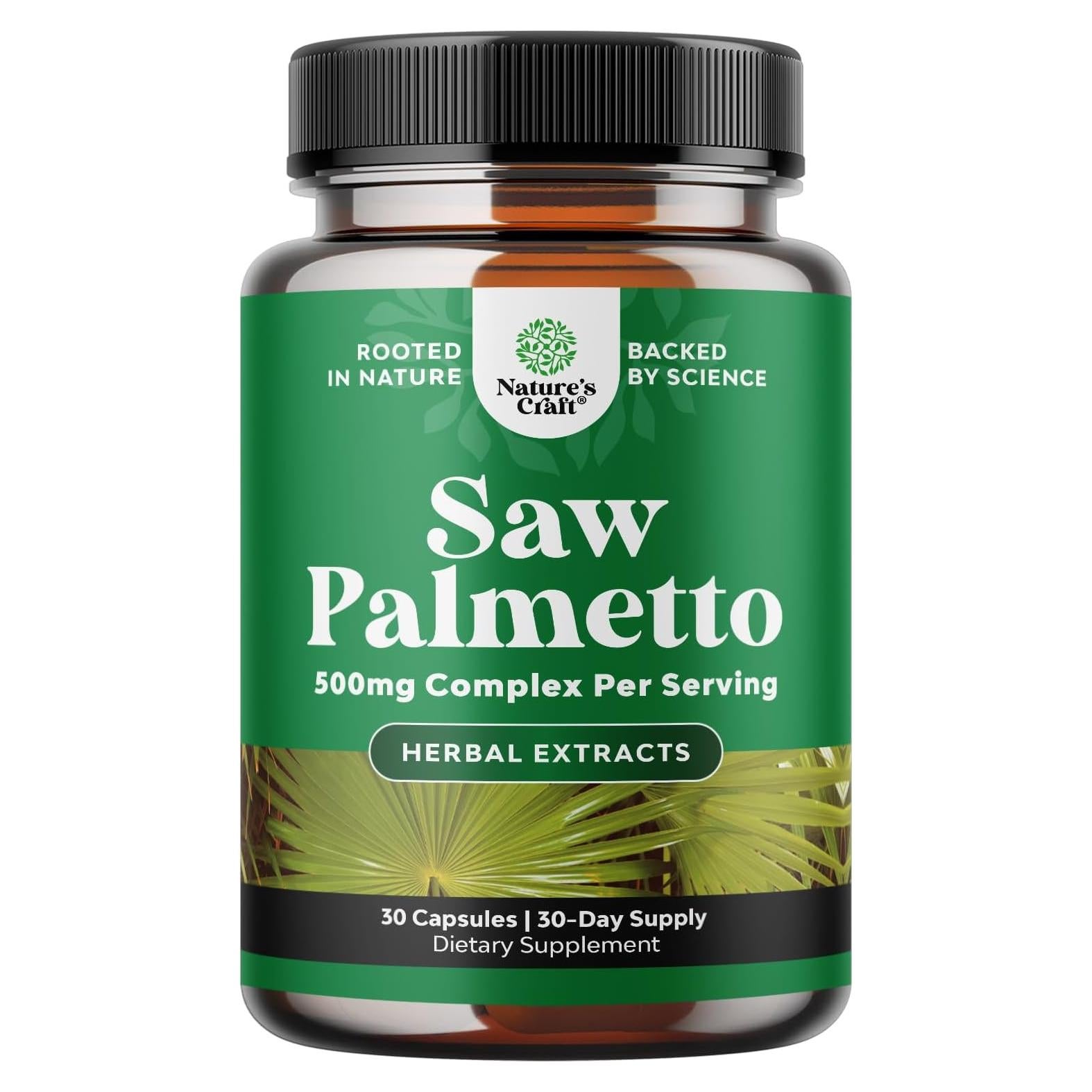 Extracto de Saw Palmetto Nature's Craft 500mg - 30 Cápsulas