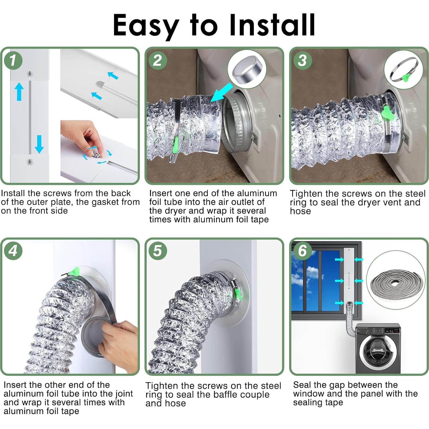 Kit de Ventilación para Secadora Linstock 4" x 3m